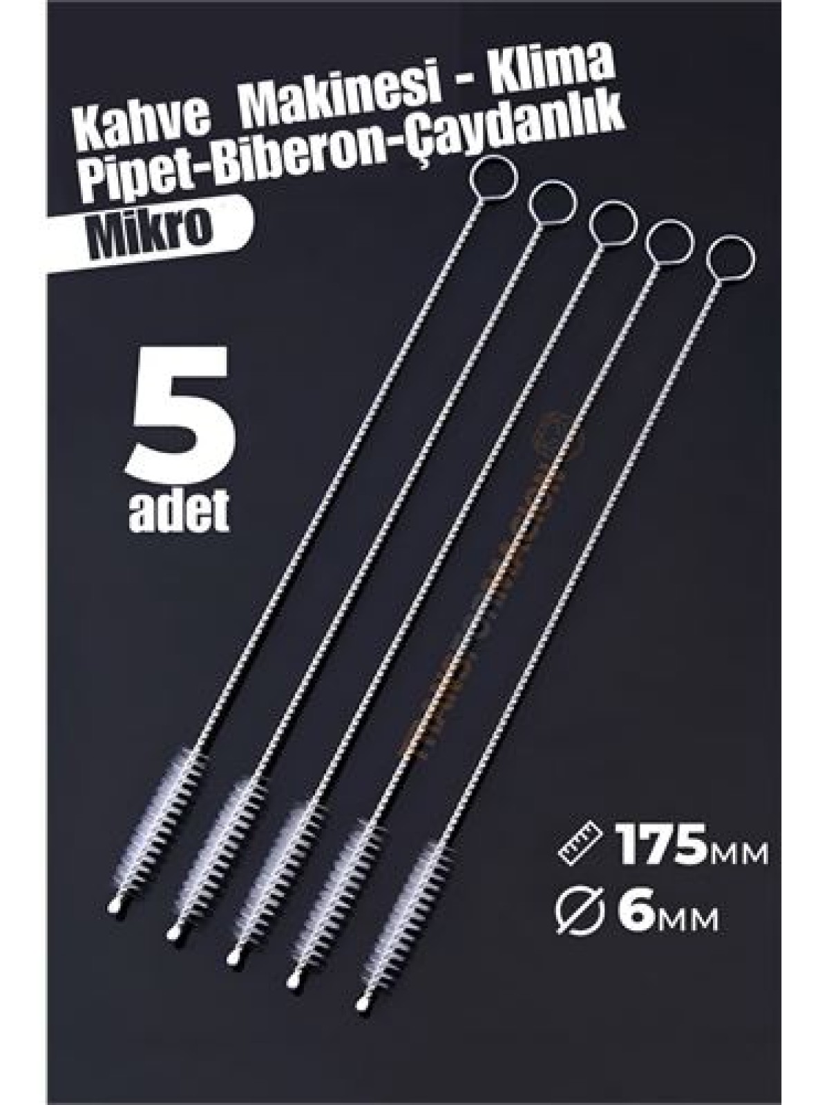 Mikro Fırça Klima Biberon Pipet Fırçası 5 Adet