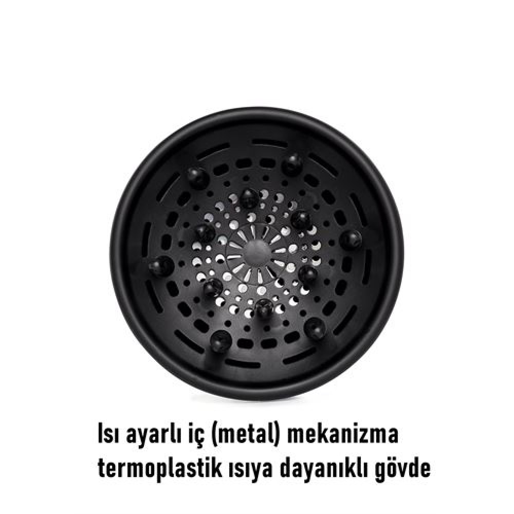 Isı Ayarlamalı Fön Için Difüzör Vigo Başlık Dönerli Profesyonel