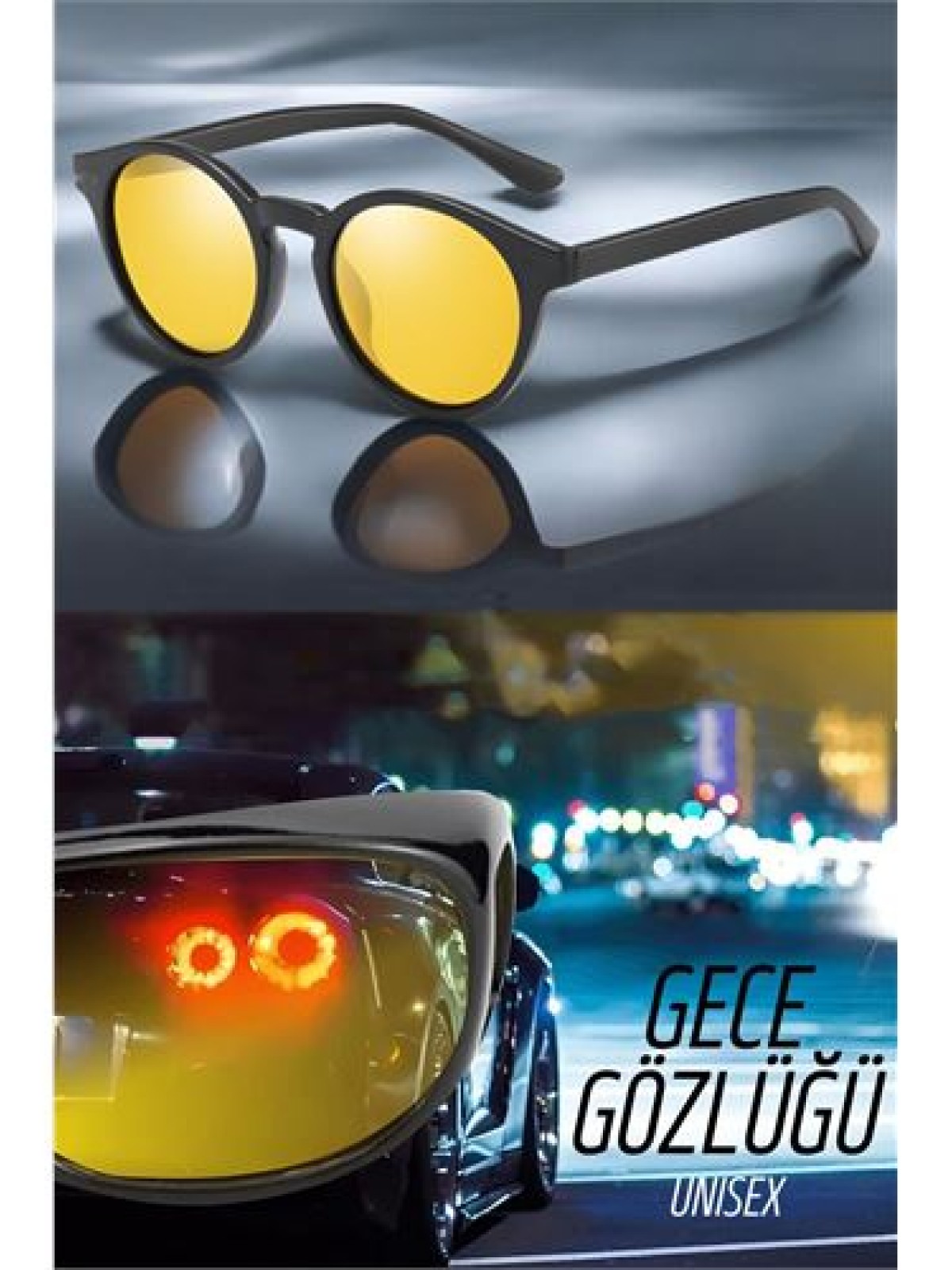 Parlama Önleyici Gece Sürüş Görüş Gözlüğü Sis Far Işık Önleyici Anti-Fog Gözlük