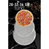 Delikli Pizza Lahmacun Tepsisi Çelik 28-32-36 CM 3 lü SET