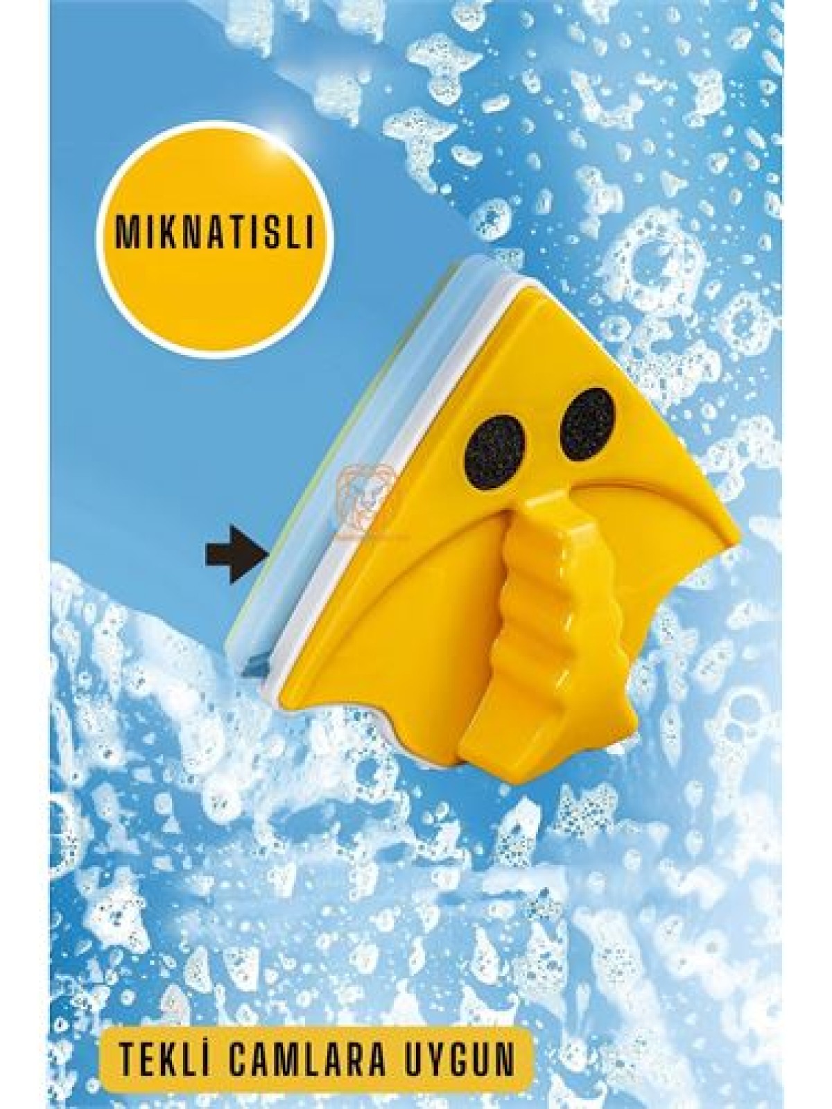 Mıknatıslı Çift Taraflı Cam Temizleyici