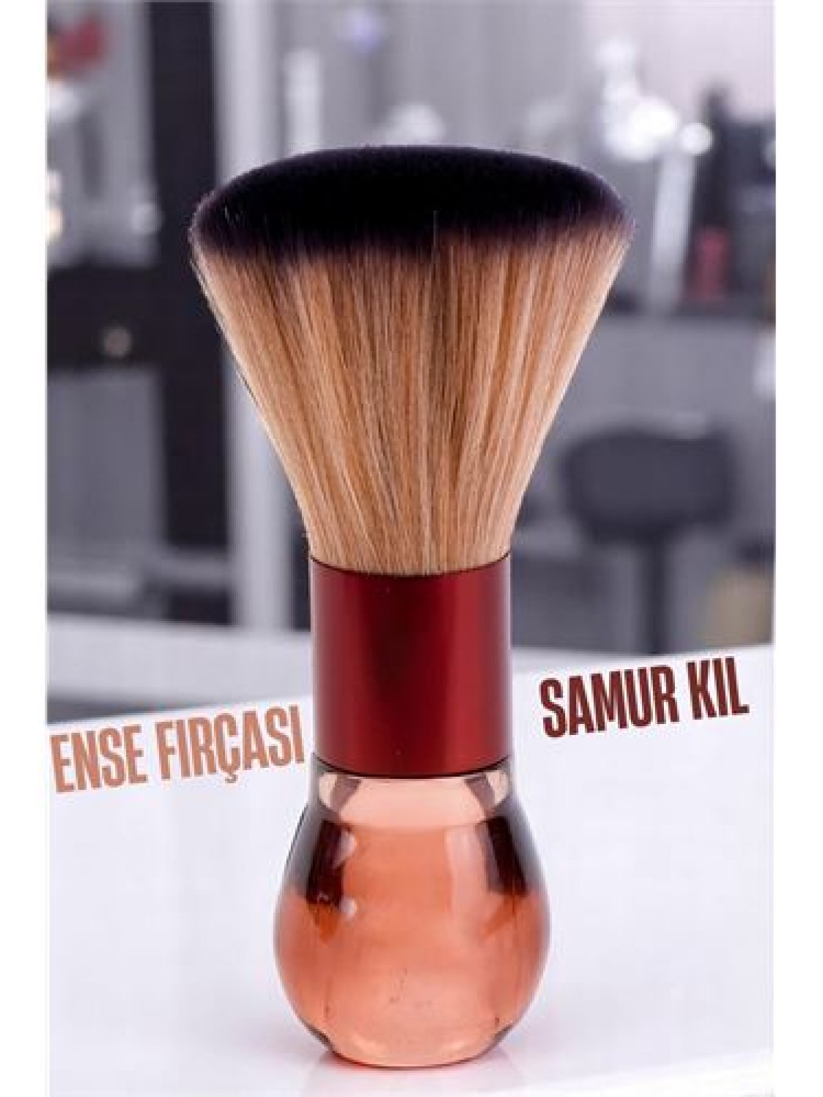 Samur Berber Ense Fırçası Saç Temizleme Fırçası - Berber Temizlik Fırçası- Kuaför Berber Malzemesi