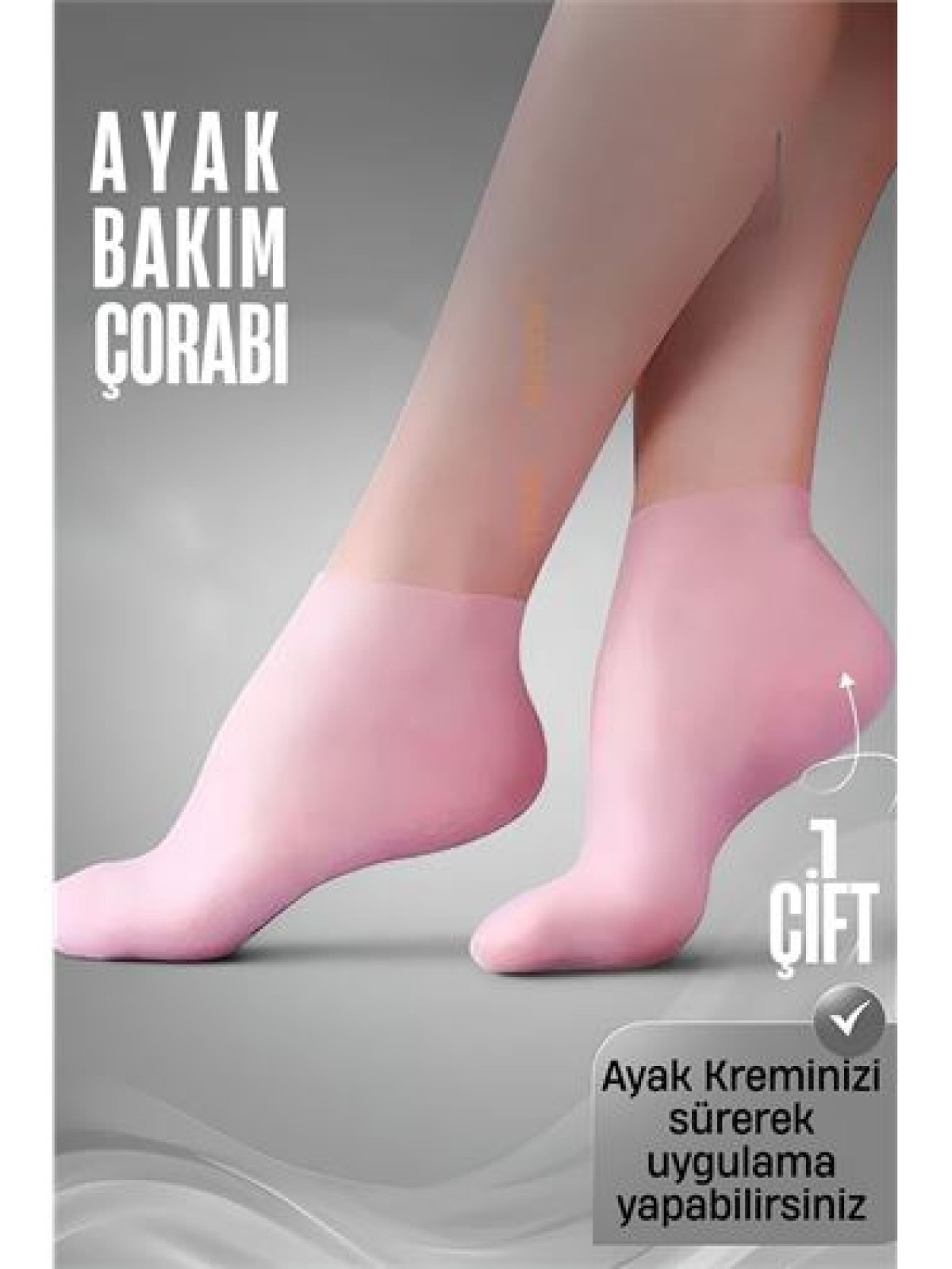 Ayak Bakım Çorabı Silikon Ayak Krem Uygulama Koruyucu Çorap