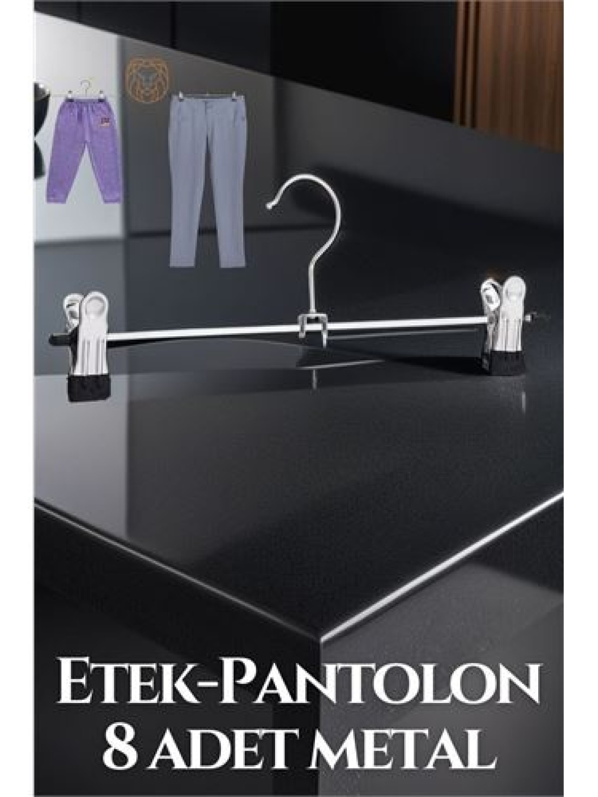Metal Etek Pantolon Askısı - Mandallı Etek Askısı Pantolon Askısı 8 Adet