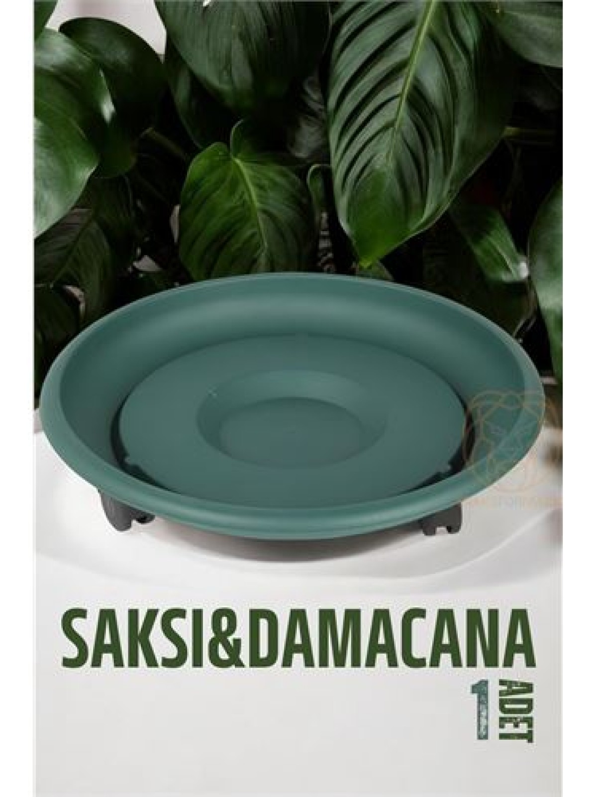 Tekerlekli Saksı Altığı 37 CM YEŞİL