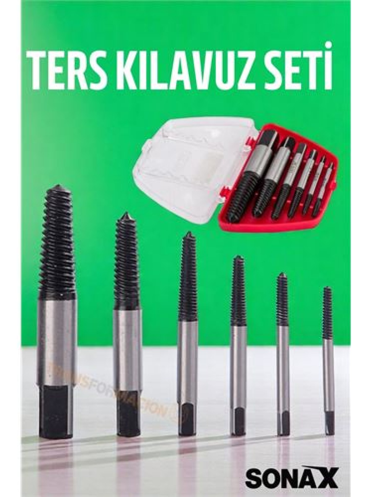 Ters Kılavuz 6 lı Set Saf Çelik Kırık Civata Vida Sökücü Kırılmış Vida Civata Sökme Aparatı