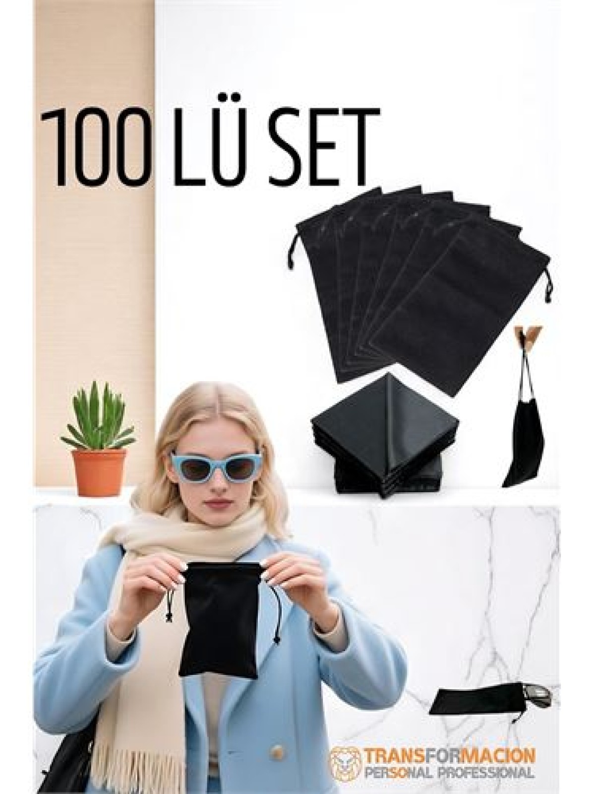 Kumaş Gözlük Kılıfı 50+50 Kılıf+Bezli SET Promosyon Gözlük Kılıfı