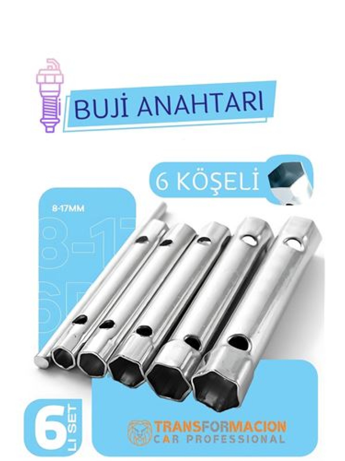 Buji Sökme Takma Anahtarı - Torklu 5 Ebat Buji Anahtarı