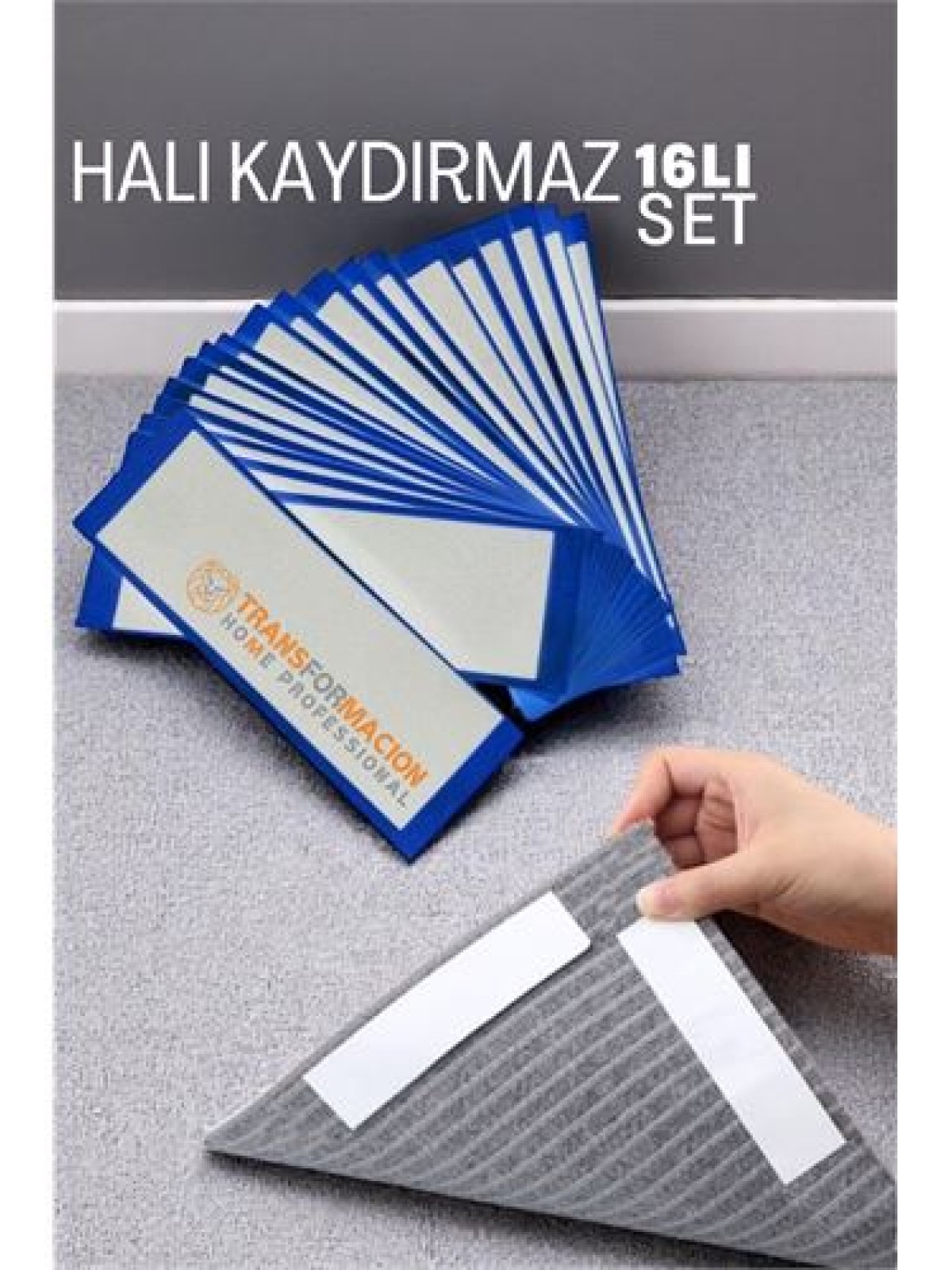 Halı Kaydırmaz - Halı Kilim Yolluk Kayma Önleyici Yapışkan 16 lı SET