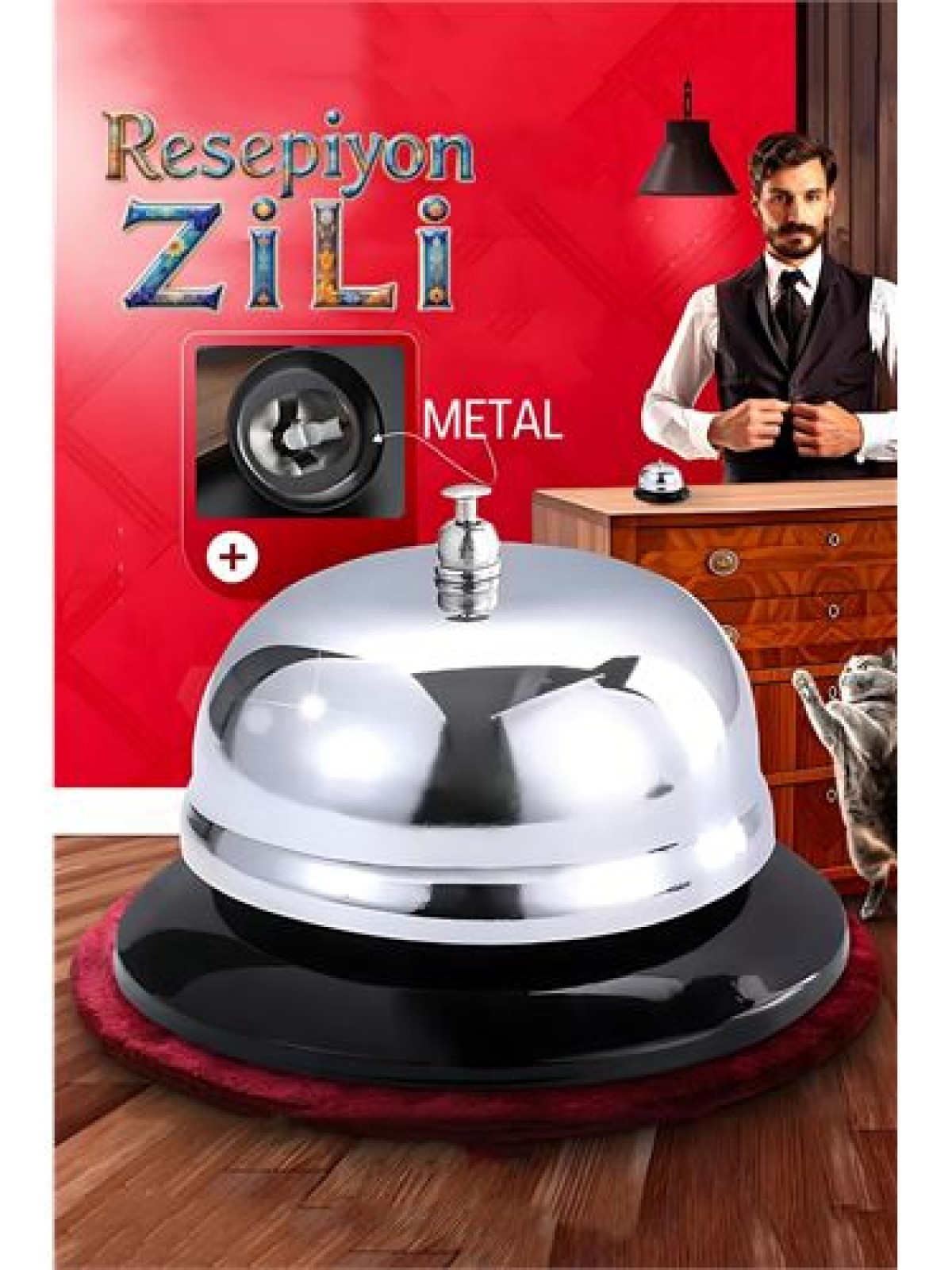 Resepsiyon Zili  - Resepsiyon ve Restoran İçin Zil - Resepsiyon Çağrı Zili