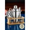 Shaker Kokteyl Set - 7 Parça 550 ML Shaker Coctail Set  Bambu Standlı