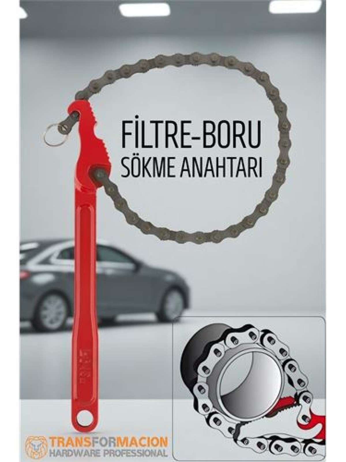 Zincirli Filtre Sökme Anahtarı - Boru Sökme Anahtarı