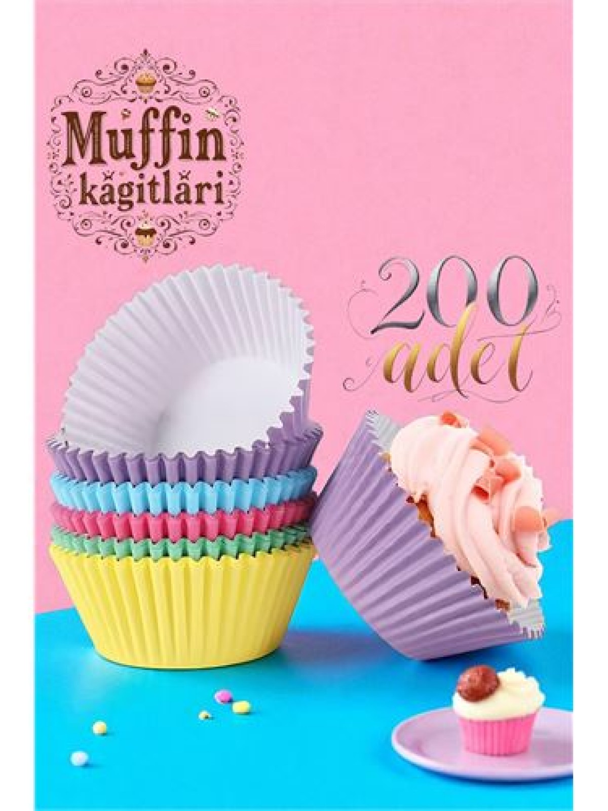 Muffin Kalıbı - Muffin Kağıdı - Muffin Kek Kalıbı 200 Adet