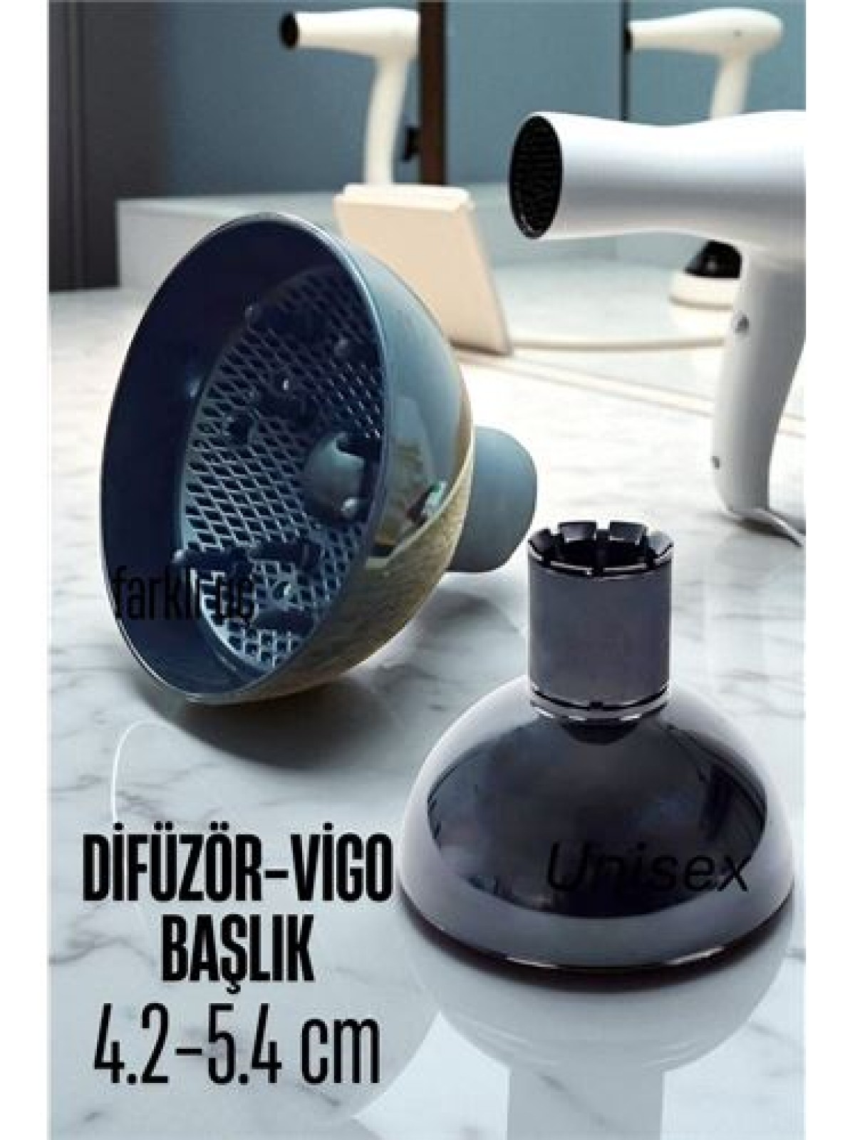 Fön Için Difüzör Başlık 4.2 cm ile 5.4 cm Uyumlu