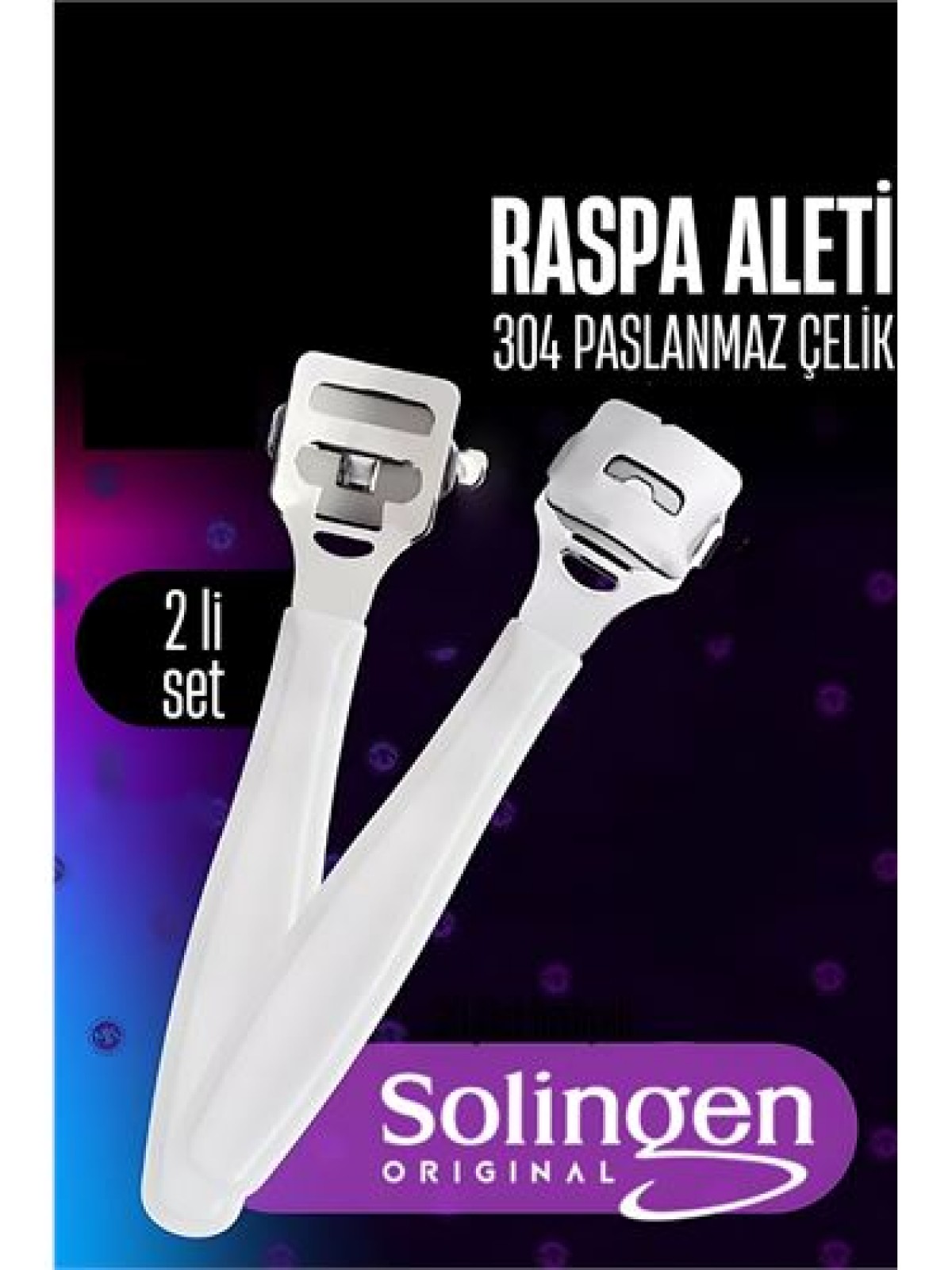 Raspa Aleti - Jiletli Ayak Topuk Törpüsü 2 adet Solingen Profesyonel