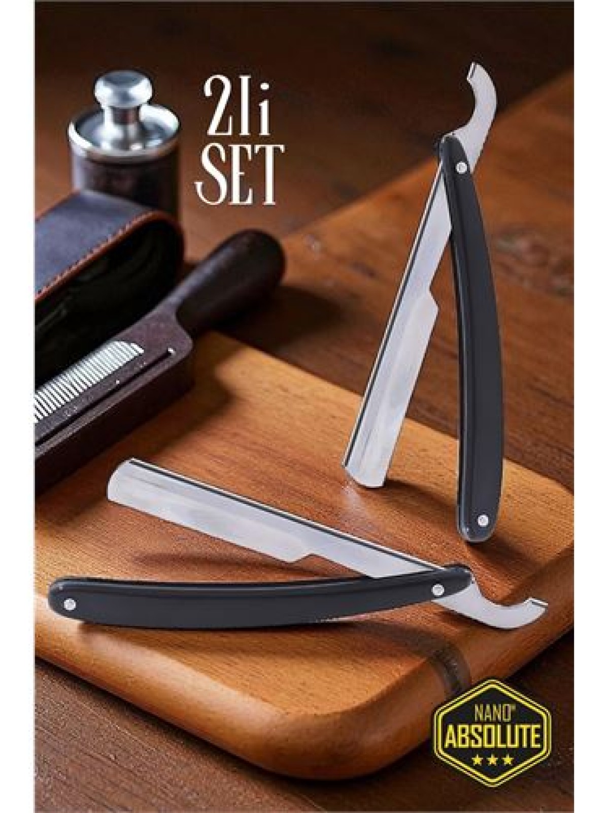 Berber Usturası - 2 adet Türk Tipi Berber Tıraş Usturası