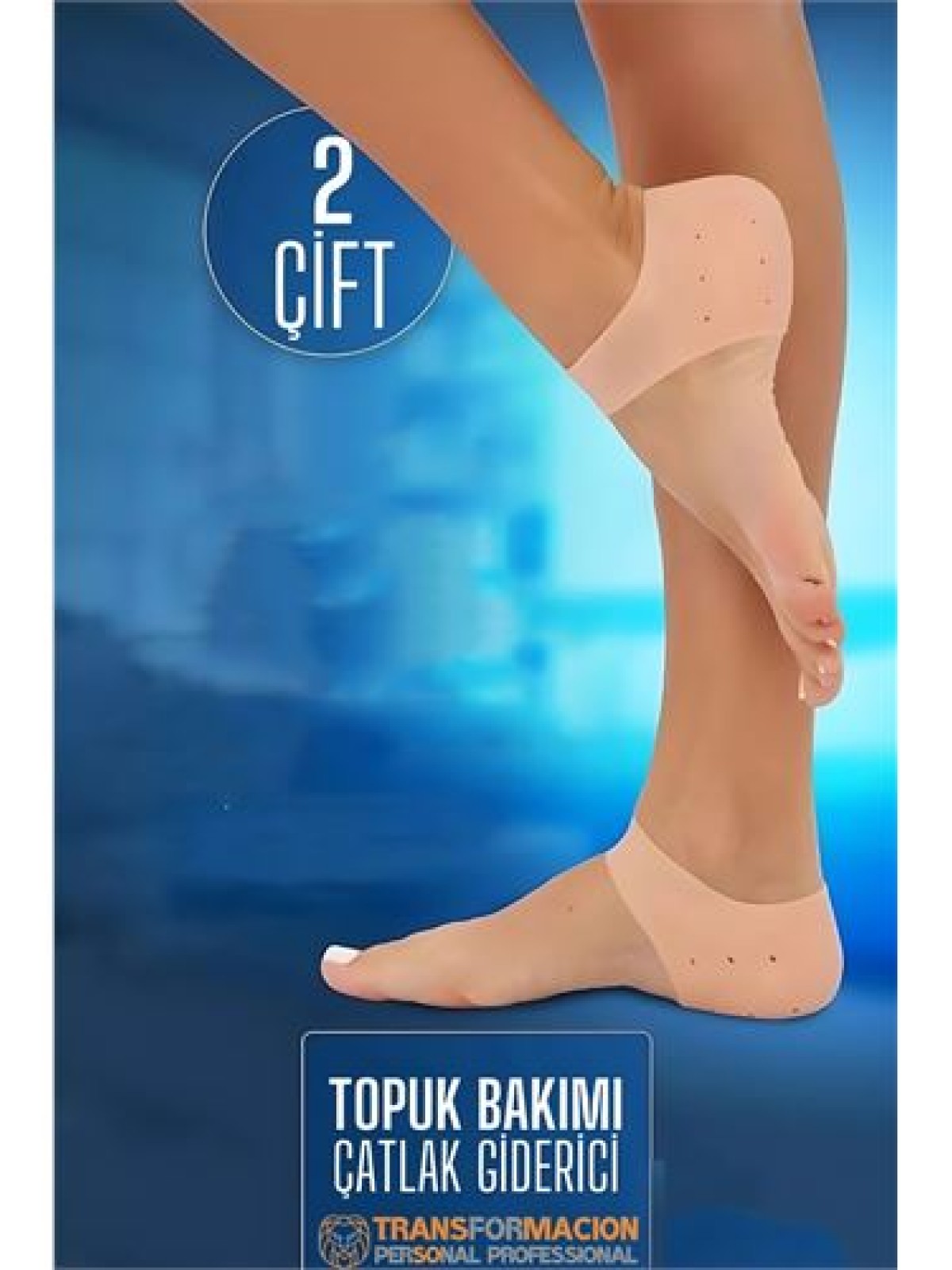 Topuk Çatlak Çorabı - Nem Tutucu Topuk Bakım Çorabı 2 ÇİFT