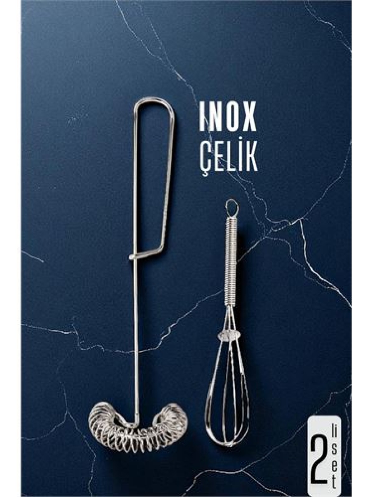 Inox Çelik Çırpıcı + Mini Çırpıcı Seti