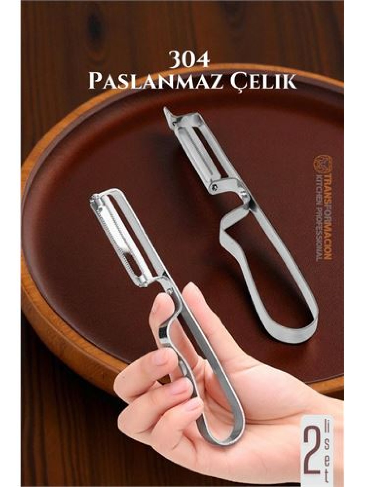 Soyacak Seti- Sebze Soyacağı Profesyonel Paslanmaz Çelik 2 li SET