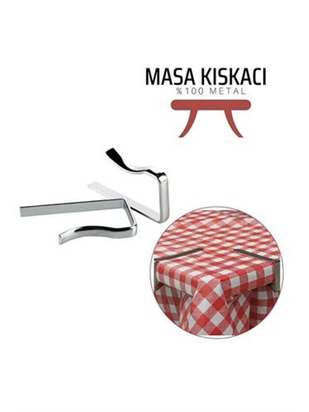 Masa Örtüsü Klipsi - Metal Masa Kelepçesi Masa Örtüsü Sabitleyici 4 ADET