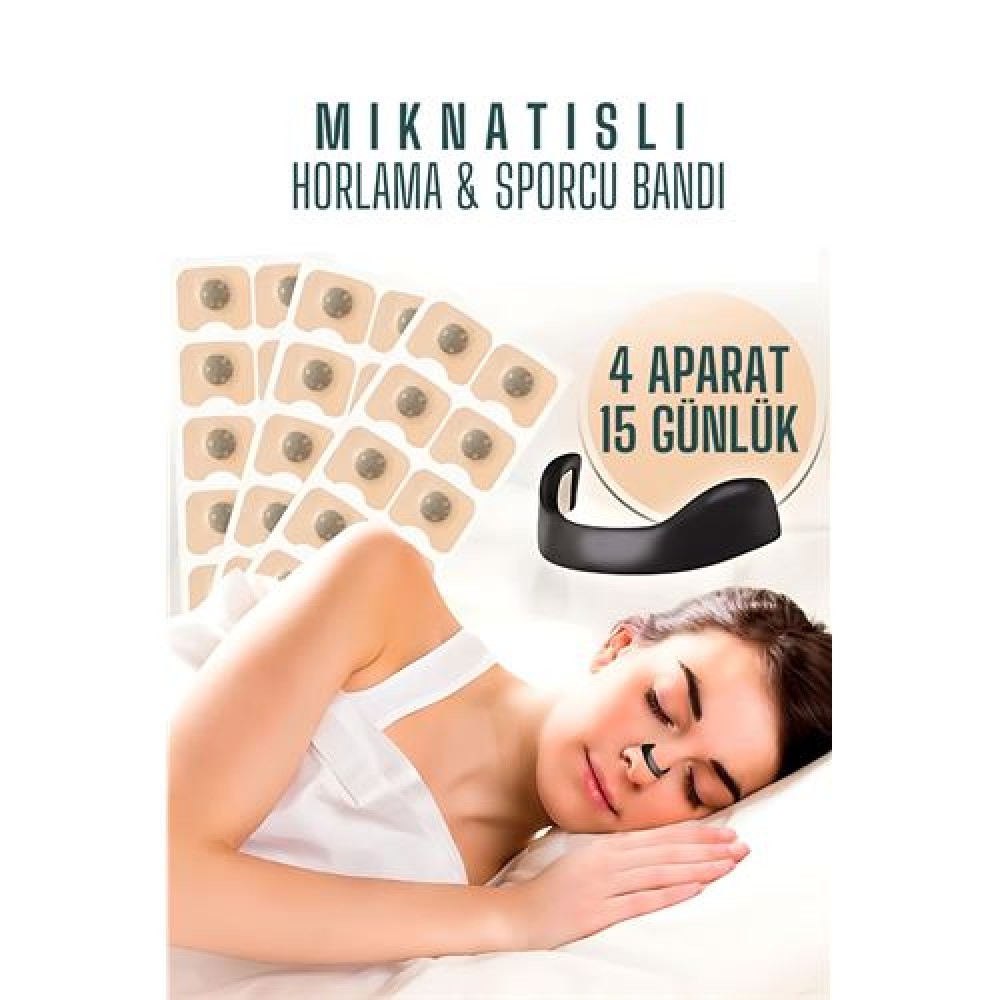 Manyetik Burun Bandı - Sporcu Burun Bandı - Horlama Önleyici Azaltıcı - 4 Farklı Boyut