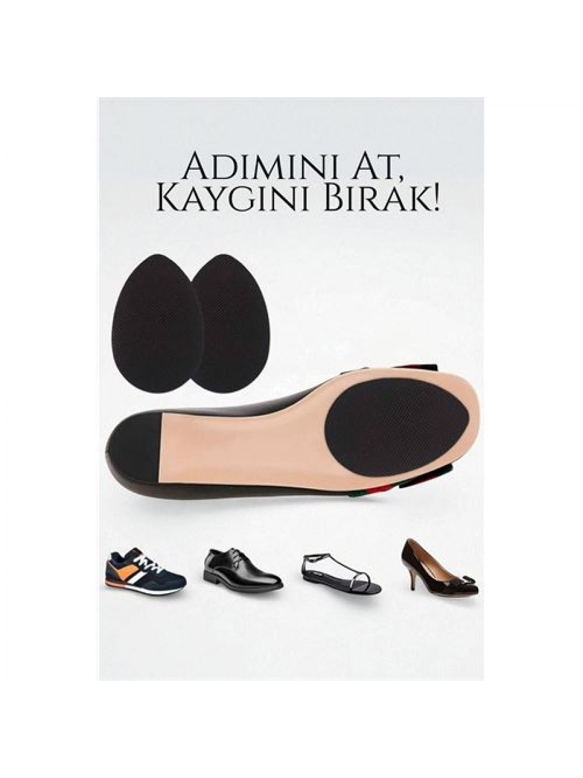 Ayakkabı Tabanına Yapışan Kaydırmaz Ped - Düşme Önleyici, Kendinden Yapışkanlı | Topuklu, Kösele ve Spor Uyumlu