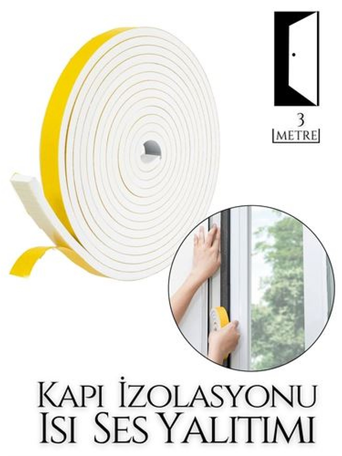 Kapılar Için 4 Mevsim 3 Metre Ses Isı Yalıtım Sünger Bant
