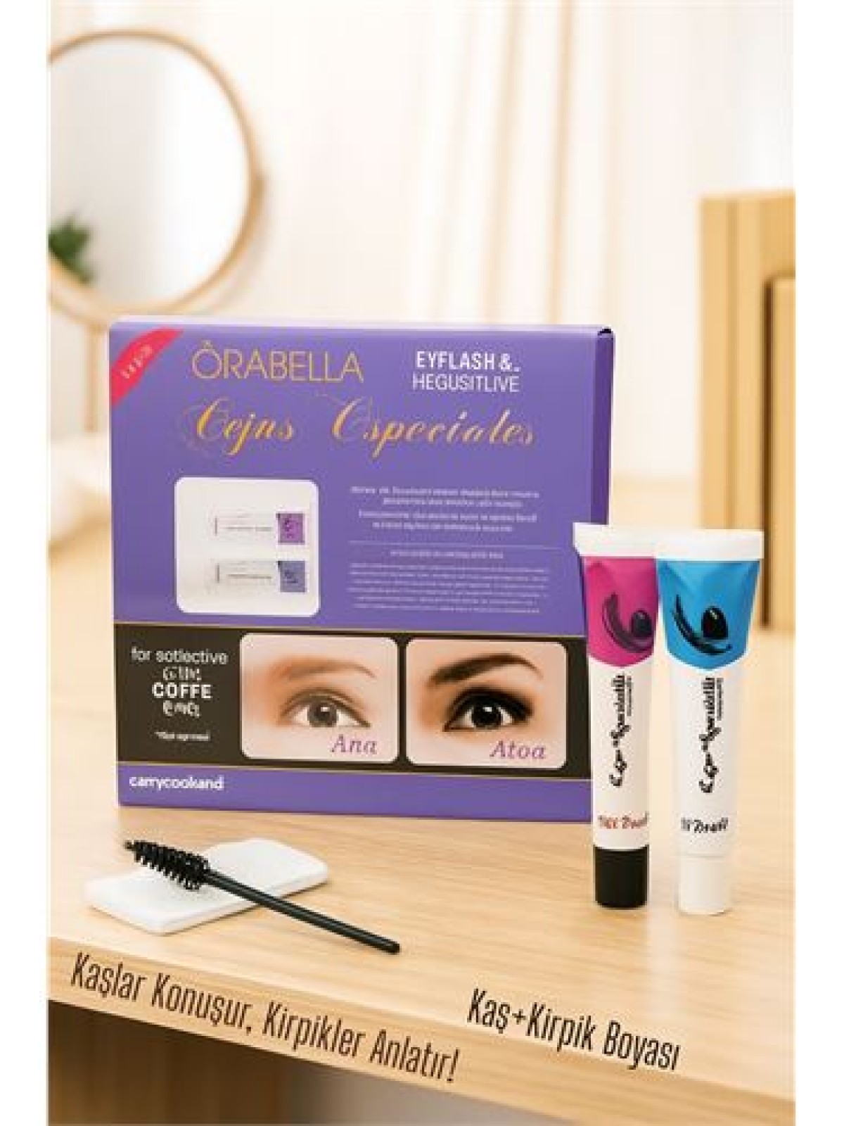 KAHVE Kaş ve Kirpik Boyası Profesyonel Orabella