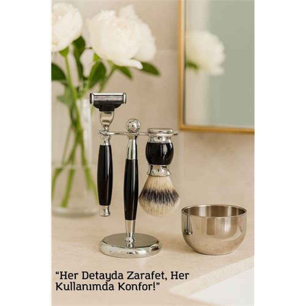 Koleksiyon Tıraş Seti – 304 Cerrahi Çelik & Kemik Saplı | Çift Cidarlı Tıraş Tası Icardi Collection Koleksiyon Tıraş Seti – 304 Cerrahi Çelik & Kemik Saplı | Çift Cidarlı Tıraş Tası Icardi Collection