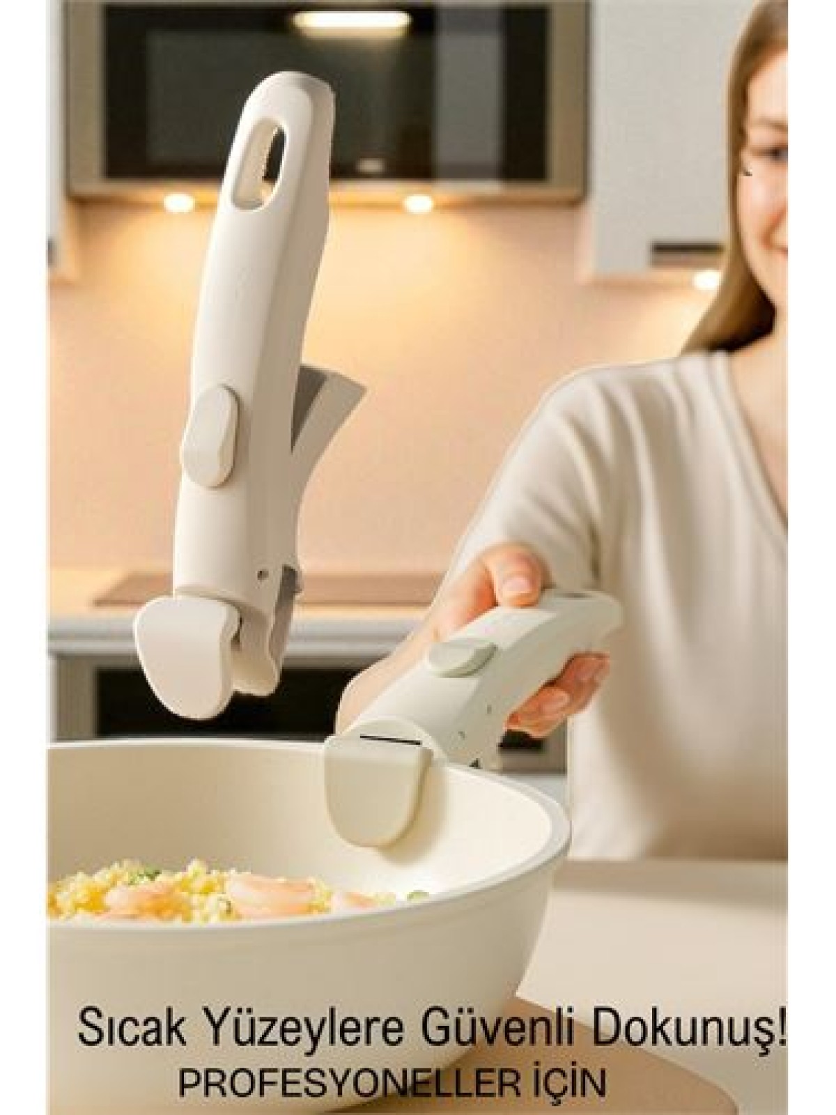 Profesyonel Kıskaçlı Tencere Tava Tutucu – Isıya Dayanıklı, Güvenli Kavrama