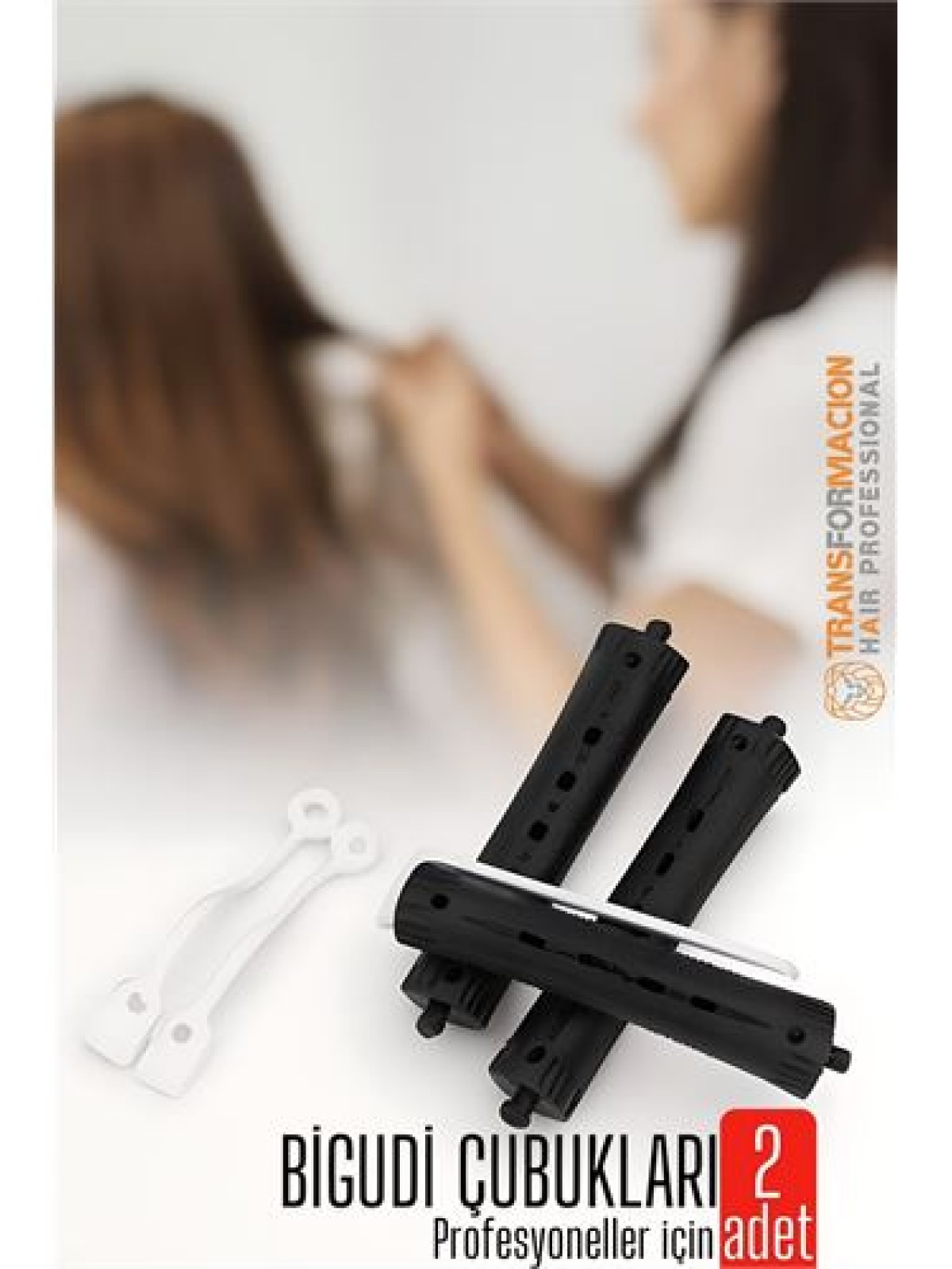 Saç Bigudisi – 2 li Saç Bukle Şekillendirme Seti - Lastikli - Profesyonel