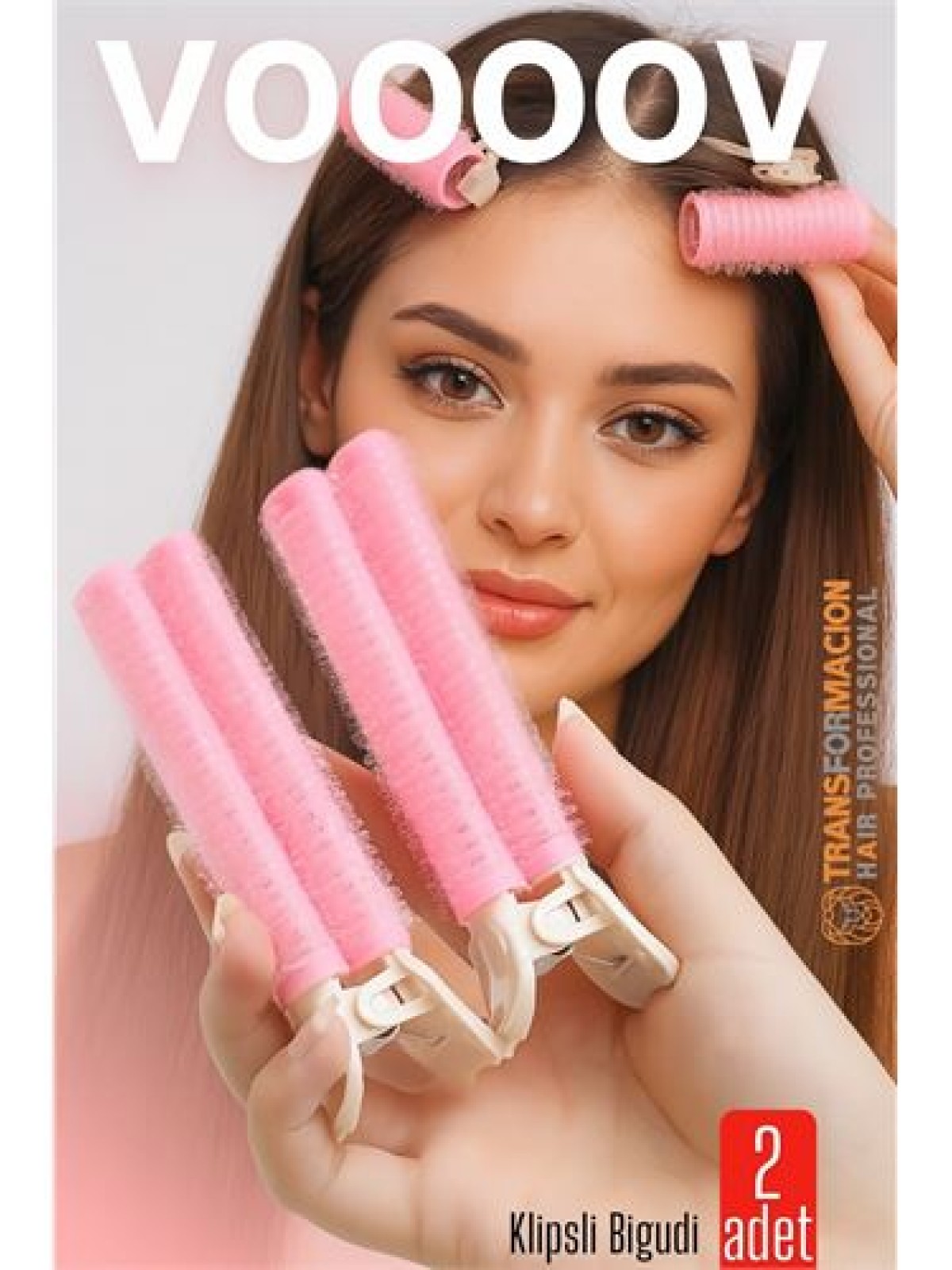 2'li Klipsli Saç Bigudisi Isısız Doğal Bukle Bigudisi Dipten Hacim ve Perçem Şekillendirme İçin