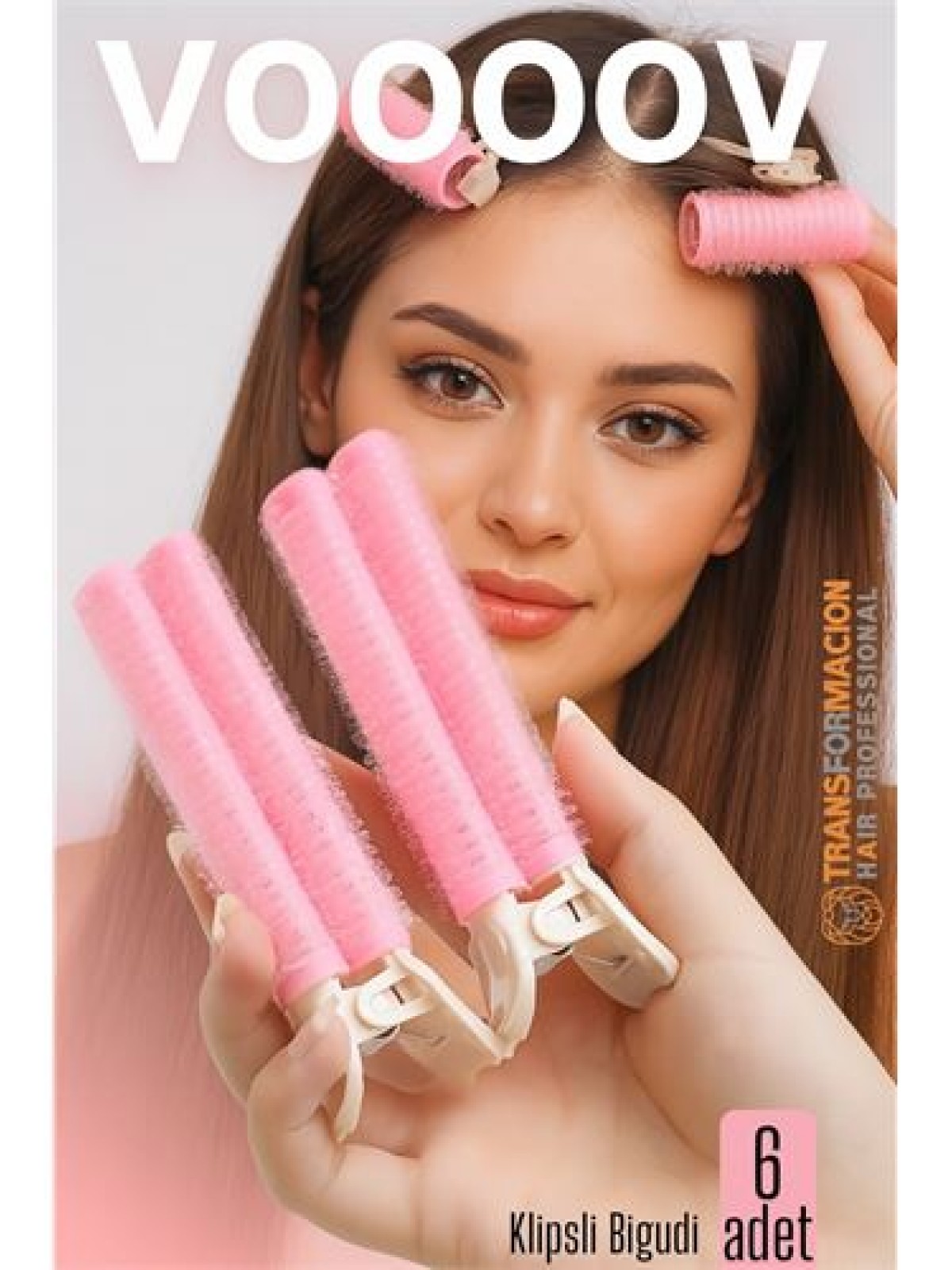 6'lı Klipsli Saç Bigudisi Isısız Doğal Bukle Bigudisi Dipten Hacim ve Perçem Şekillendirme İçin