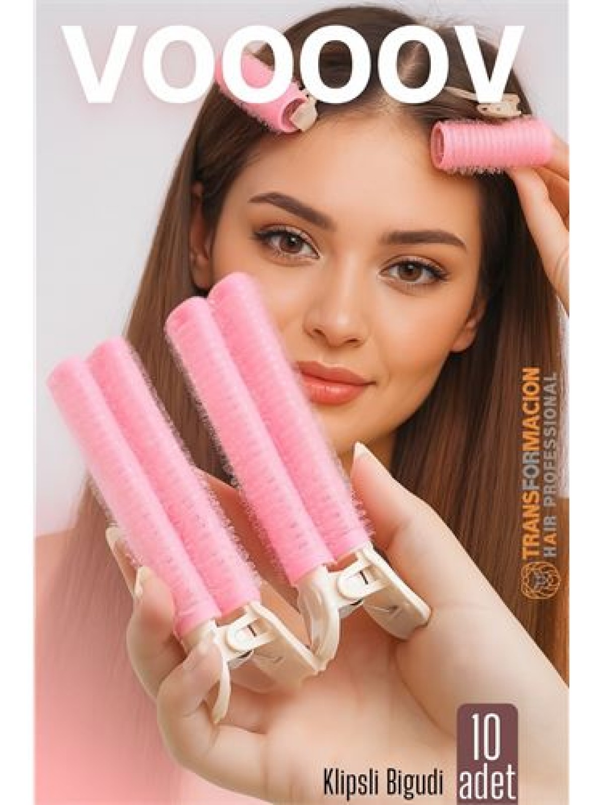 10'lu Klipsli Saç Bigudisi Isısız Doğal Bukle Bigudisi Dipten Hacim ve Perçem Şekillendirme İçin