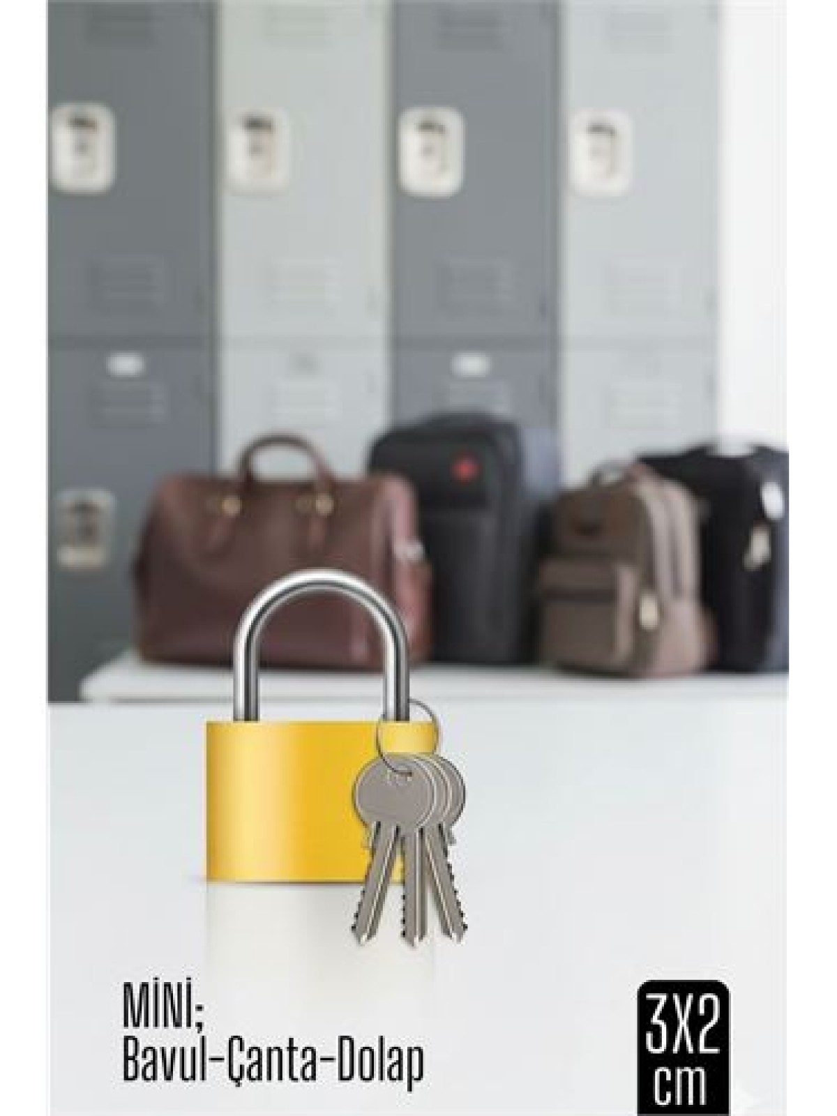Mini 20mm Bavul ve Çanta Asma Kilidi – 3 Anahtarlı, Dolap ve Seyahat İçin Güvenli