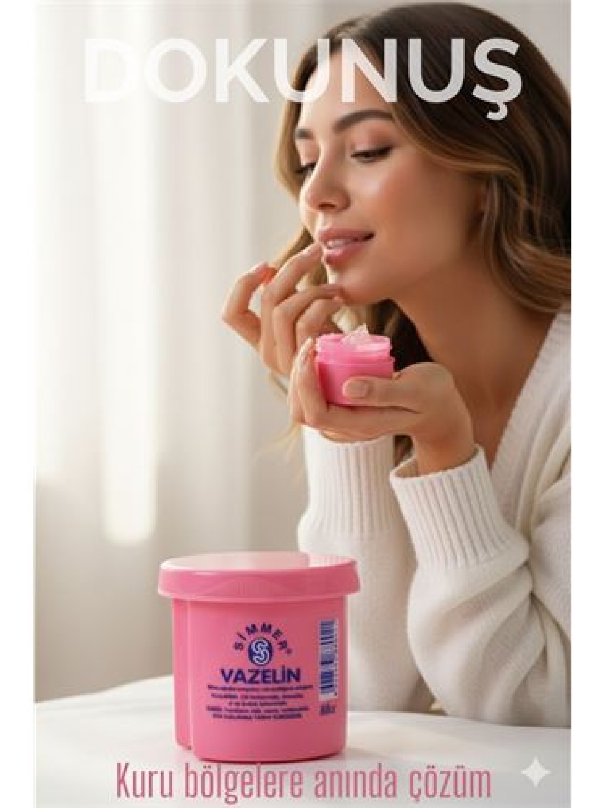 Pembe Vazelin – Dudak, El ve Cilt Nemlendirici, 80 ml Simfer