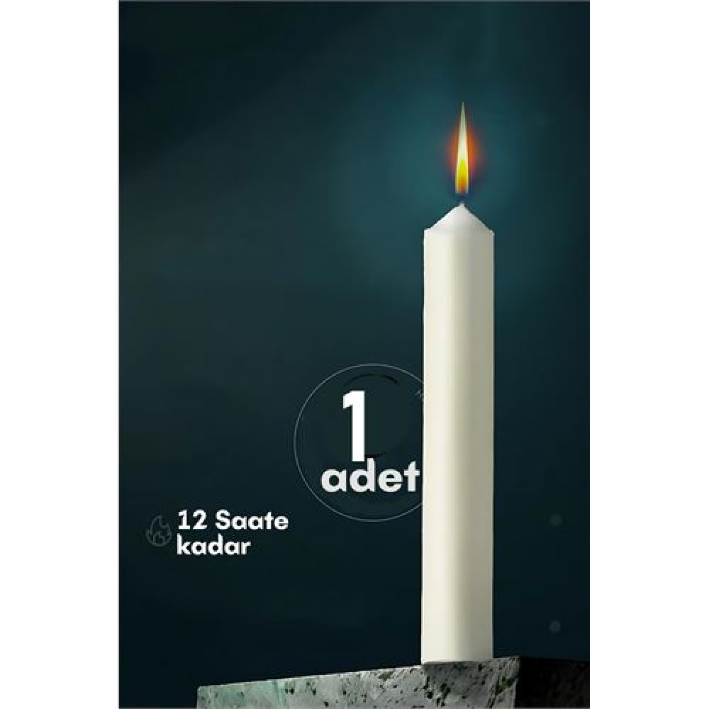 Klasik Mum1 Adet - Kokusuz Mum Klasik Mum1 Adet - Kokusuz Mum