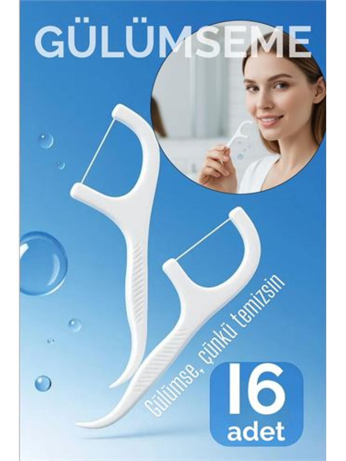 Kürdanlı Diş Ipi 16’lı Paket, Pratik ve Hijyenik Ağız Bakım Aracı