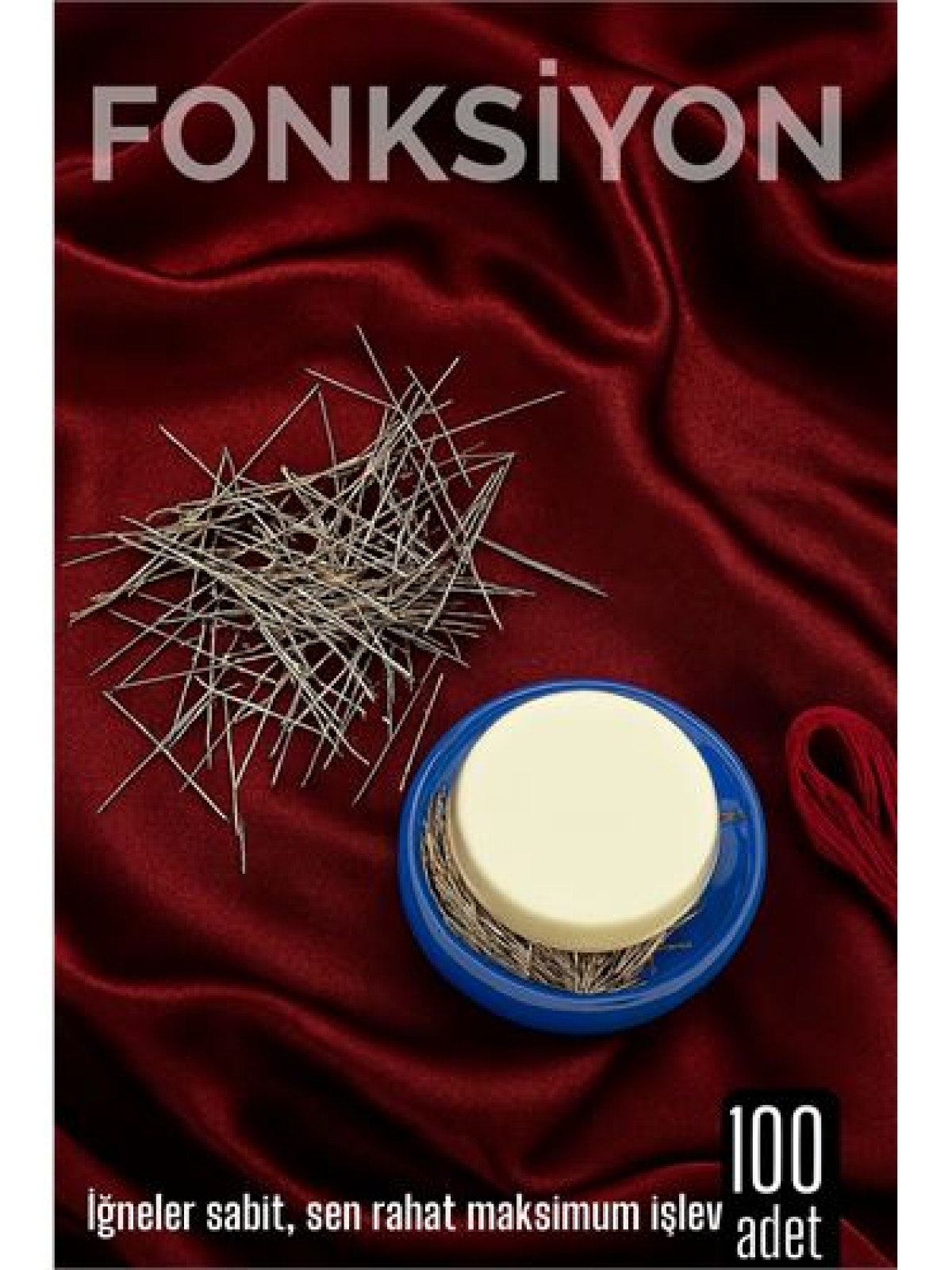 100'lü Süngerli Yuvarlak Kutulu Dikiş İğnesi – Pratik Saklama ve Kolay Kullanım