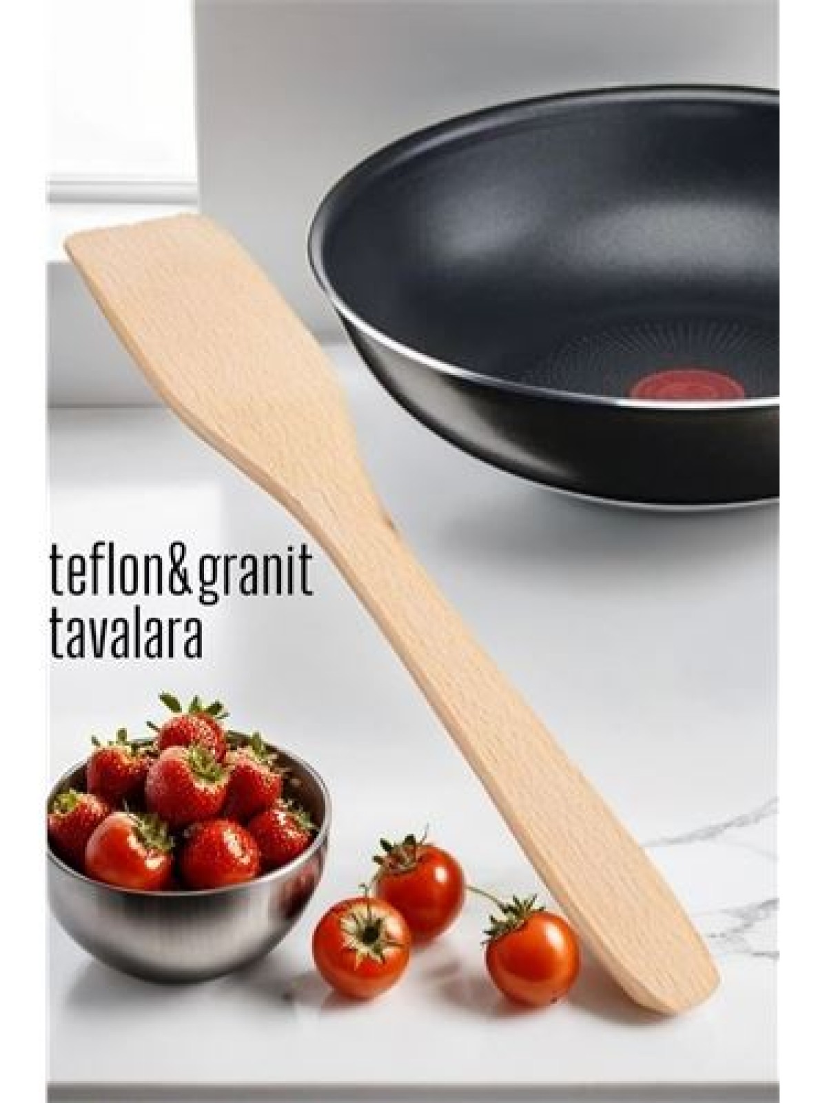 Ahşap Spatula Doğal Gürgen Ağacı