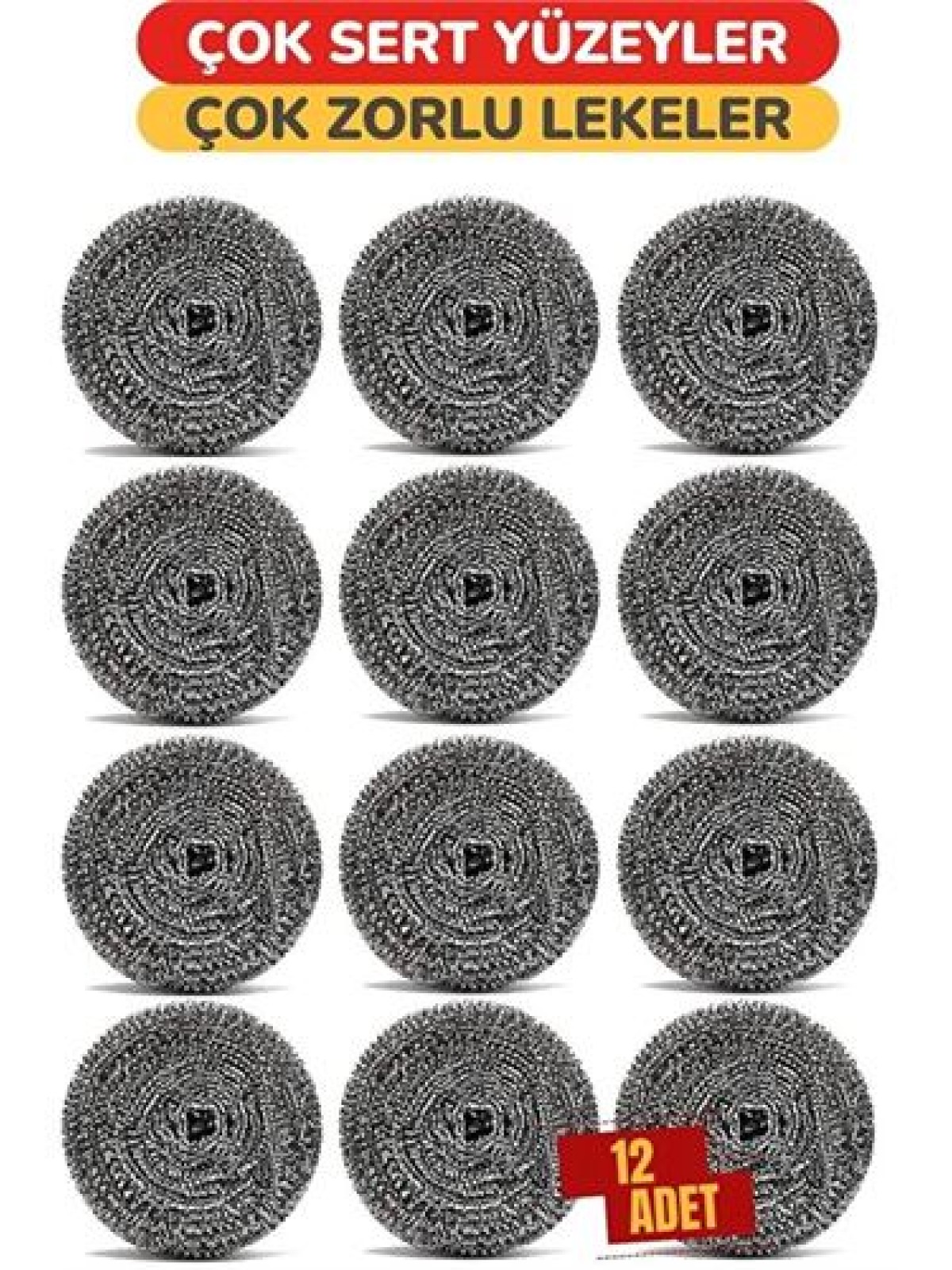 Çelik Bulaşık Ovalama Teli 12 Adet