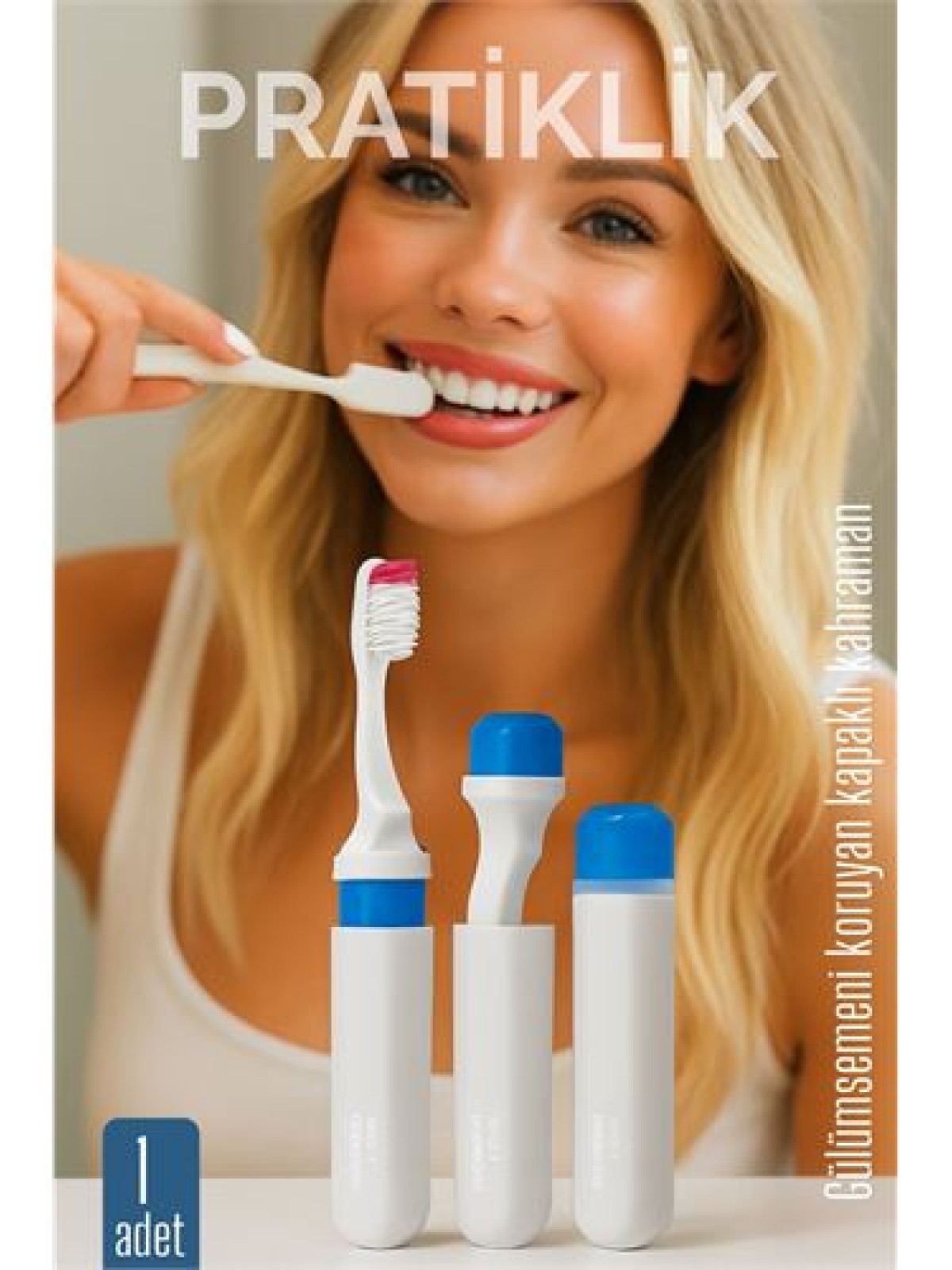 Kapaklı Diş Fırçası - Seyahat Kapaklı Diş Fırçası - Hijyenik Koruma, Pratik ve Kompakt Model