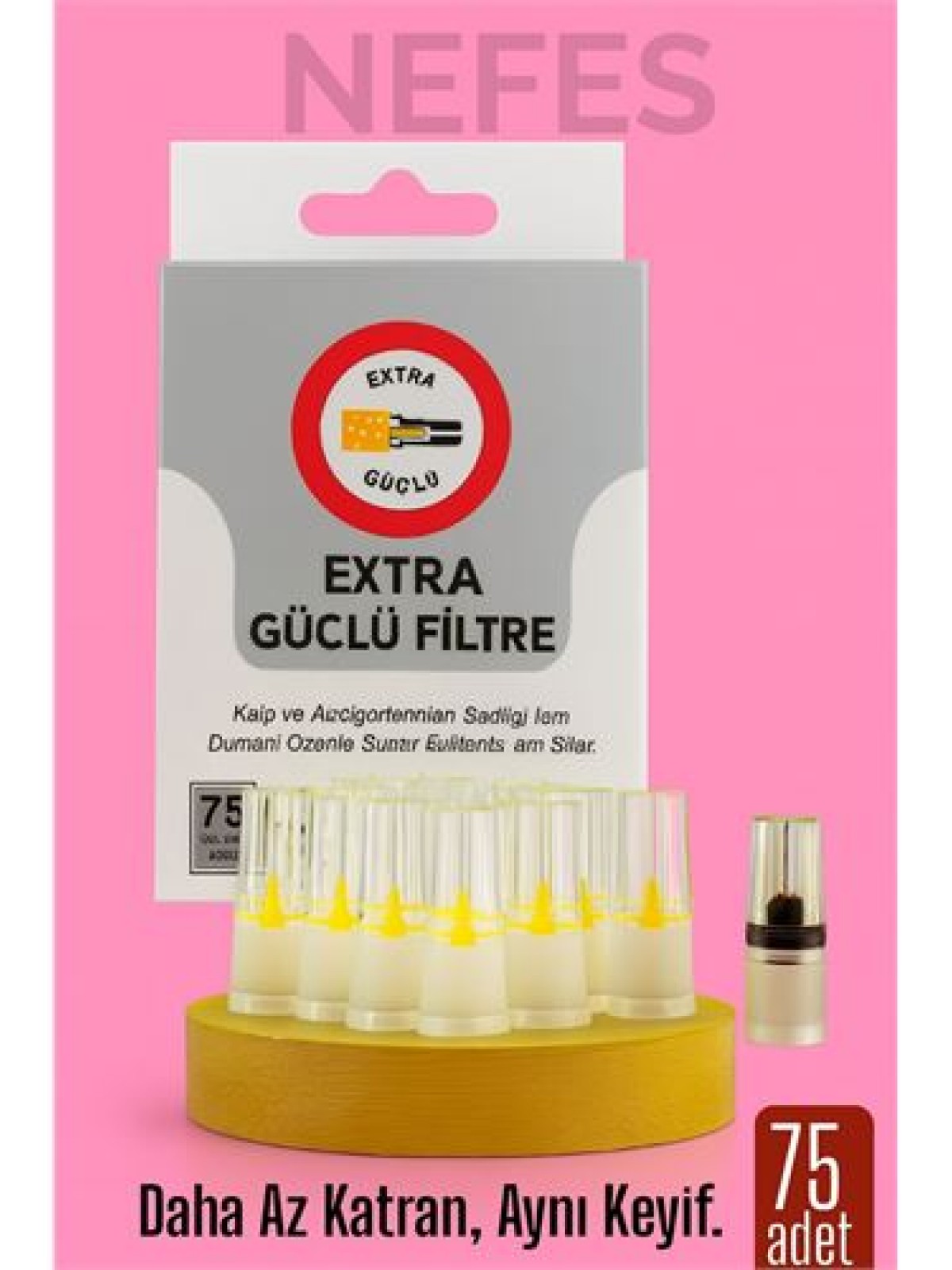 75'Lİ Filtreli Ağzılık Extra Güçlü Sigara Filtresi