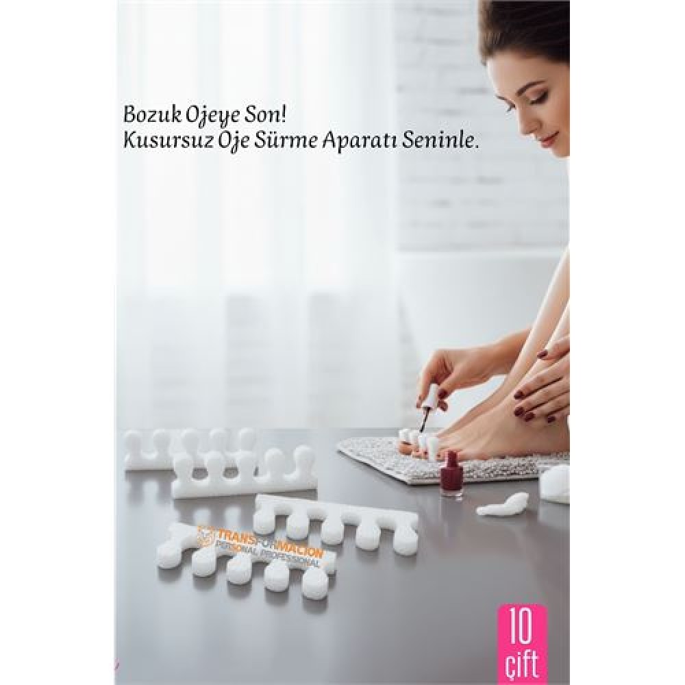 10 Çift Oje Sürme Aparat - Parmak Ayırıcı Sünger Esnek Ayak Aparatı 10 Çift Oje Sürme Aparat - Parmak Ayırıcı Sünger Esnek Ayak Aparatı