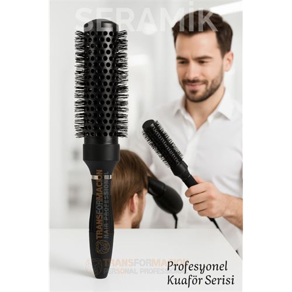 Profesyonel Kuaför 50 mm Ceramic Ionic Nano Fön Fırçası – 32 cm Uzunluk, Profesyonel Kuaför Serisi