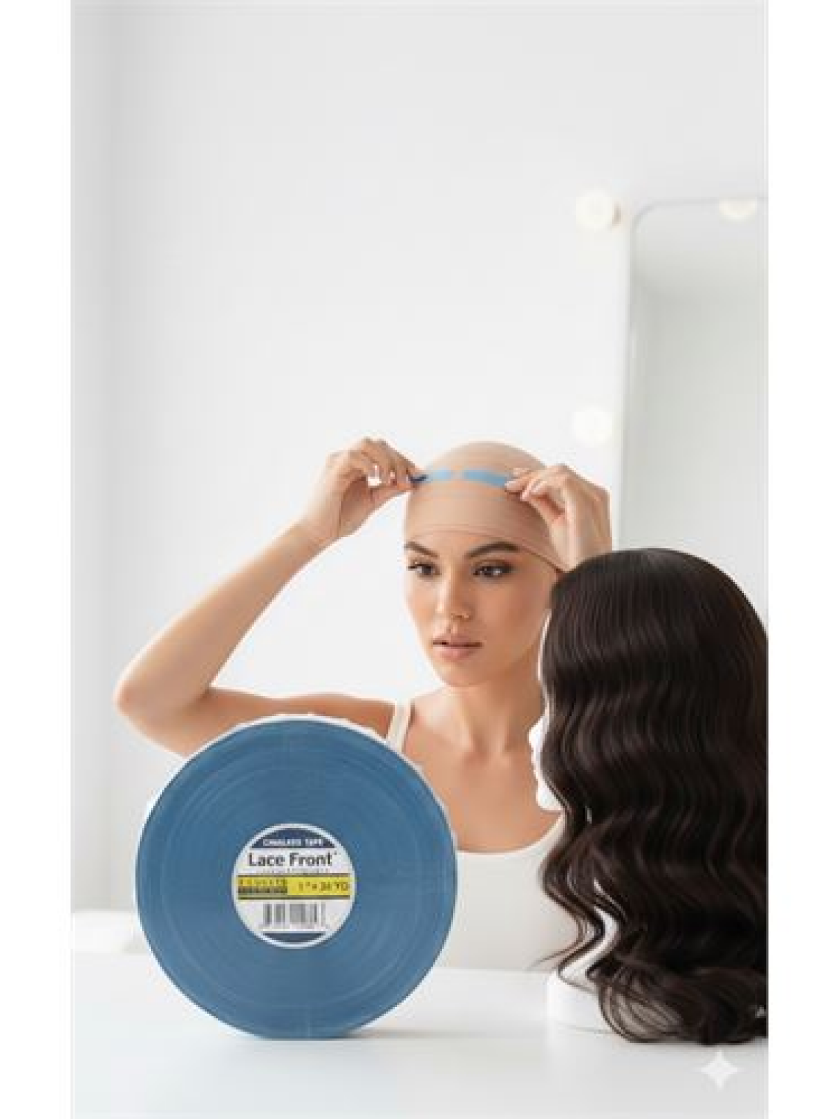 Protez Saç Bandı - 2-4 Haftalık Peruk Bandı Walker Tape Lace Front 2.5cmx33 metre