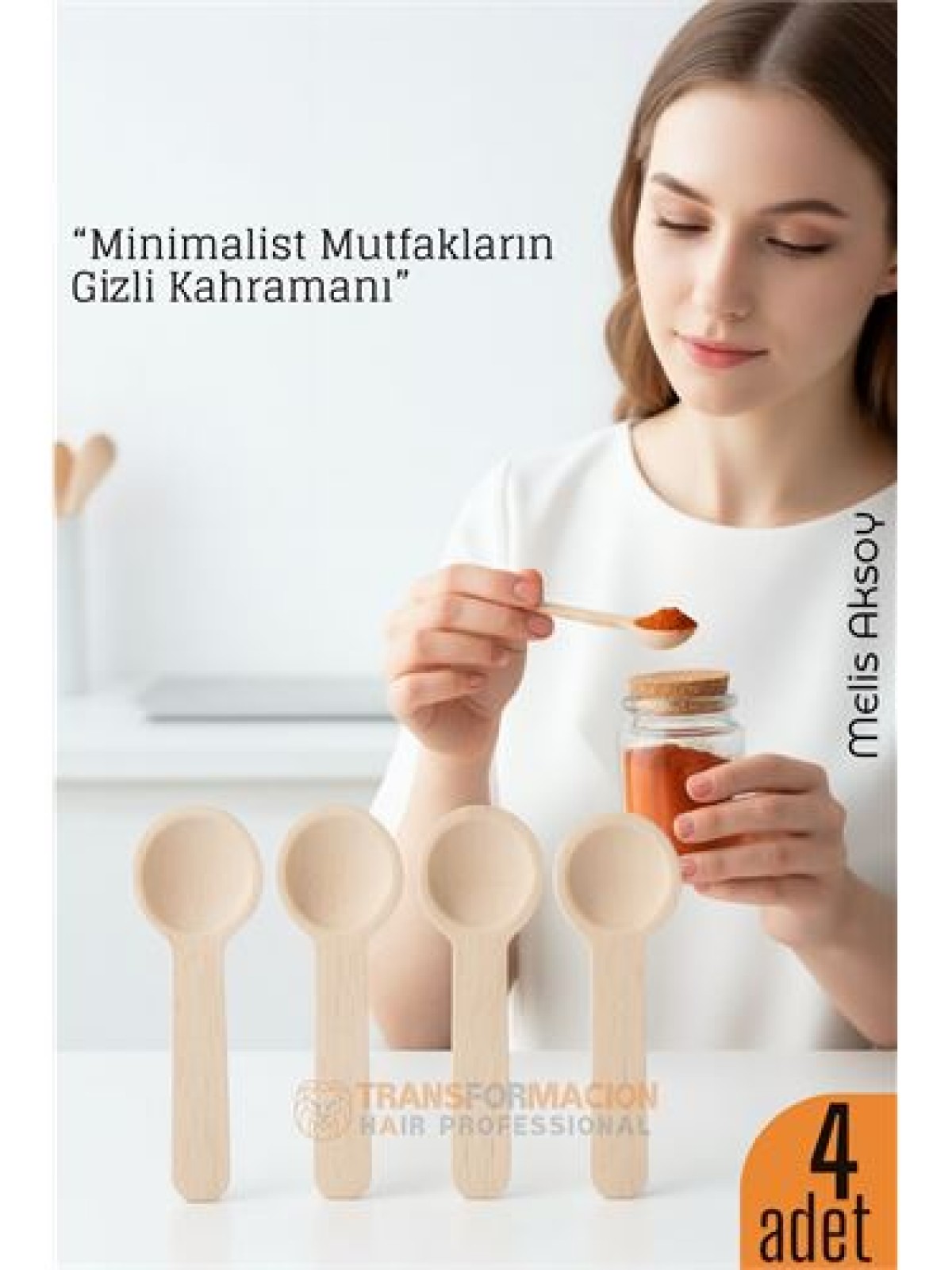 4’lü Ahşap Ölçü Kaşığı Seti – 6.5 cm Doğal Ahşap, Baharat ve Kahve İçin Pratik Mutfak Yardımcısı