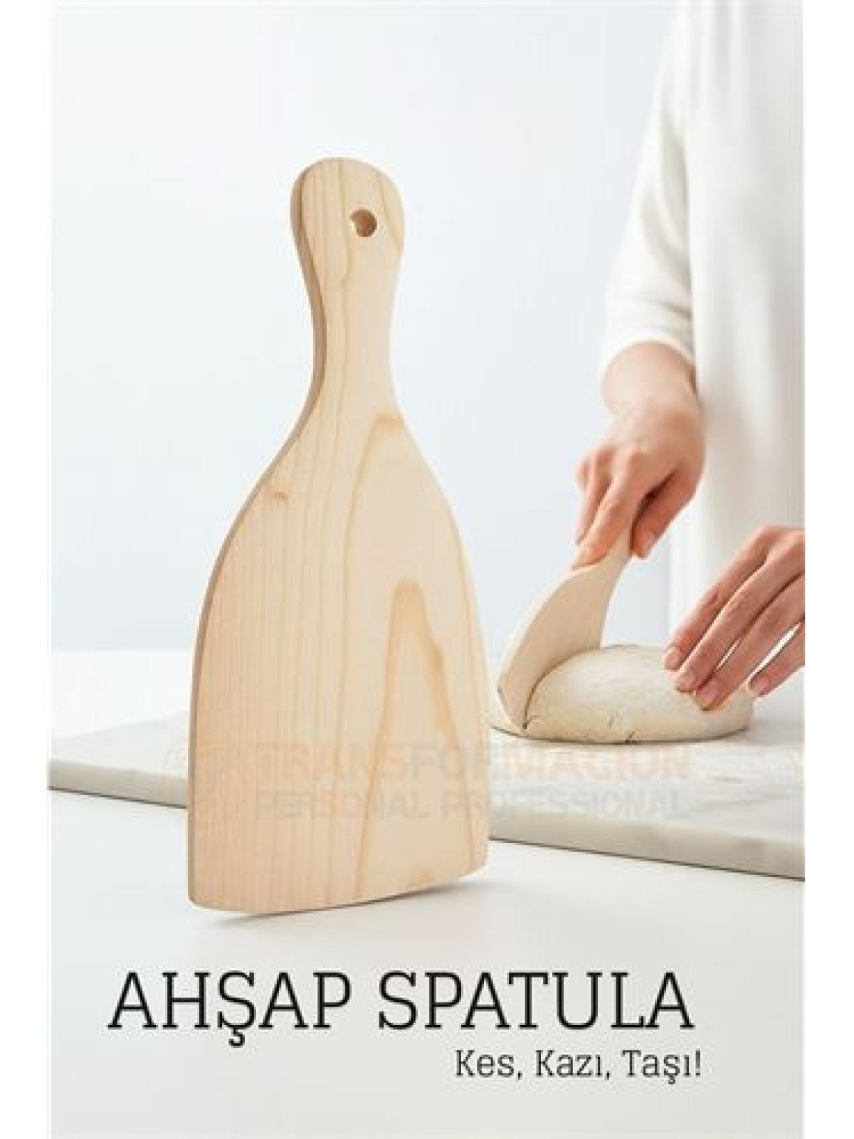 Ahşap Hamur Spatulası 21x9,5 cm – Doğal, Ergonomik ve Çok Amaçlı Mutfak Yardımcısı