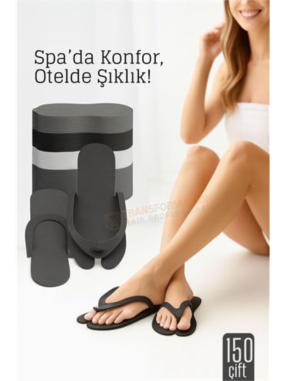 Tek Kullanımlık Spa Otel  Pedikür Terliği  150 Çift 2 MM Kalınlık