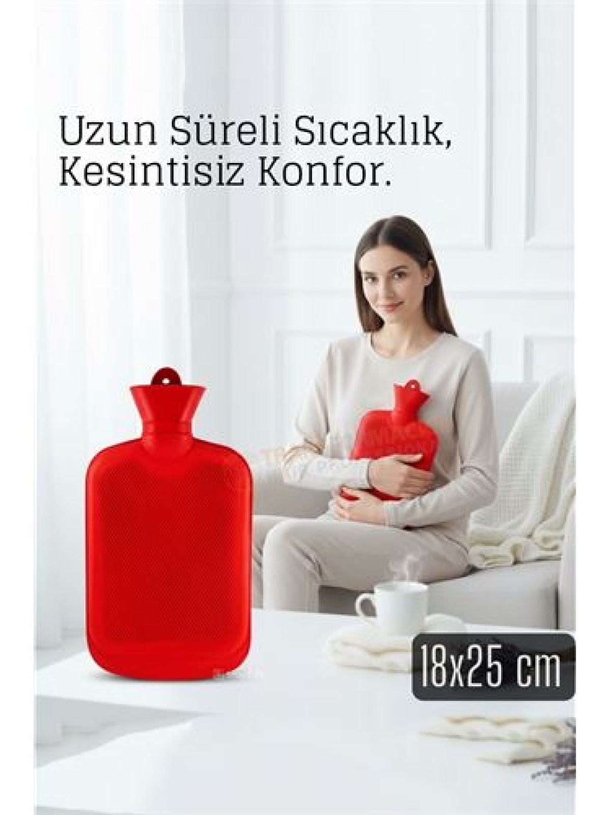 Kauçuk Sıcak Su Torbası –18x25 cm Termofor | Termal Torba